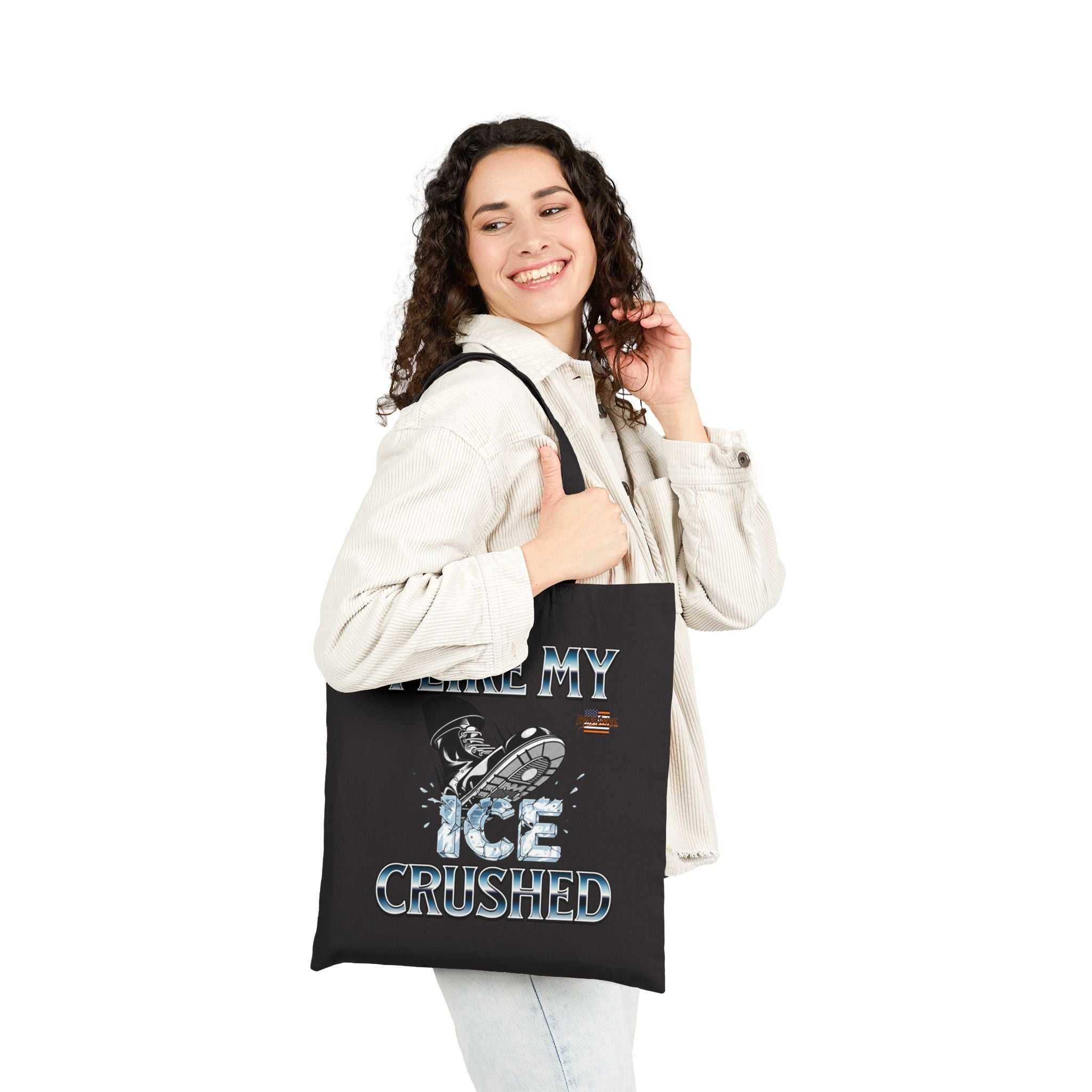 I Like My ICE Crushed Cotton Canvas Tote Bag