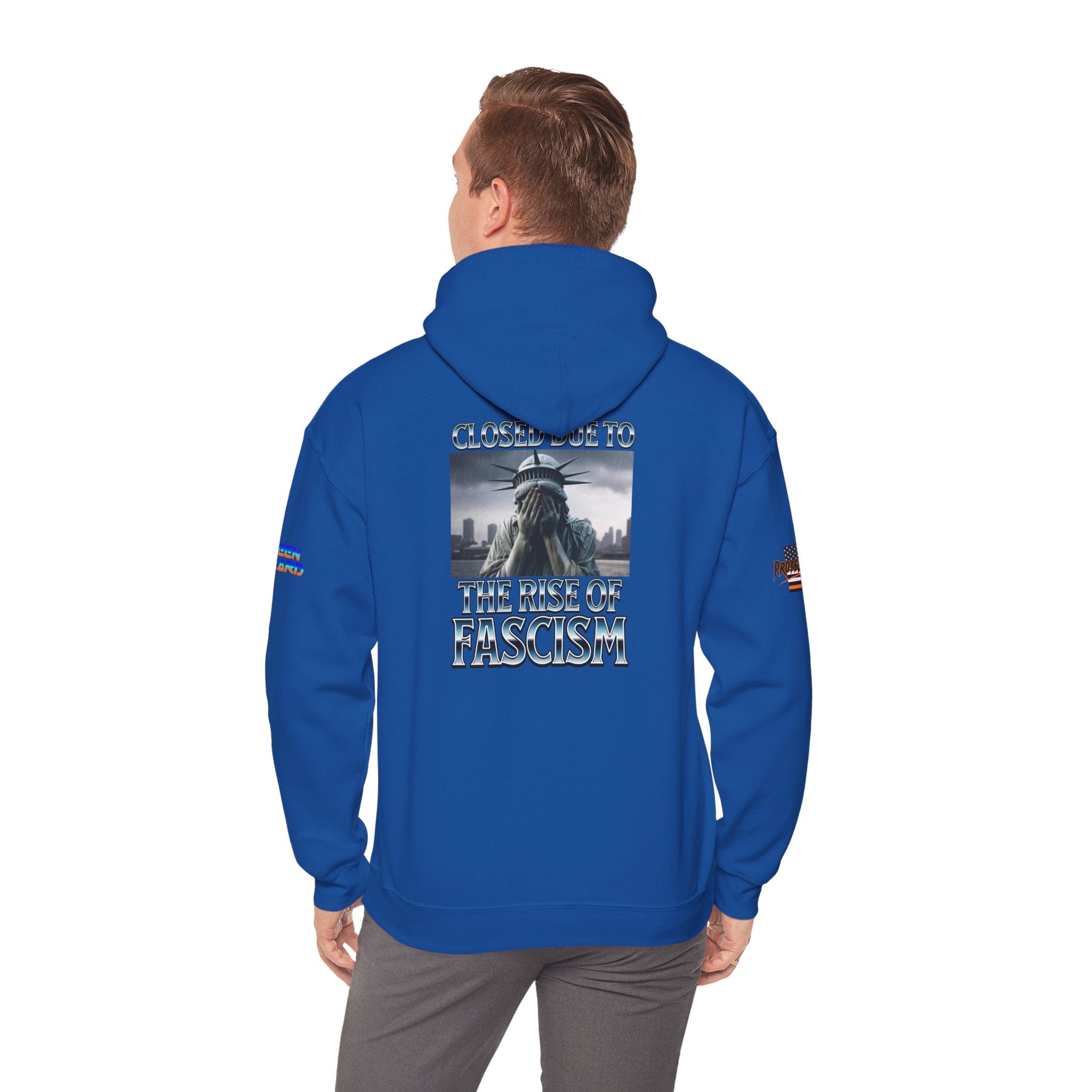 Closed Due to The Rise of Fascism Unisex Heavy Blend Gildan Hoodie