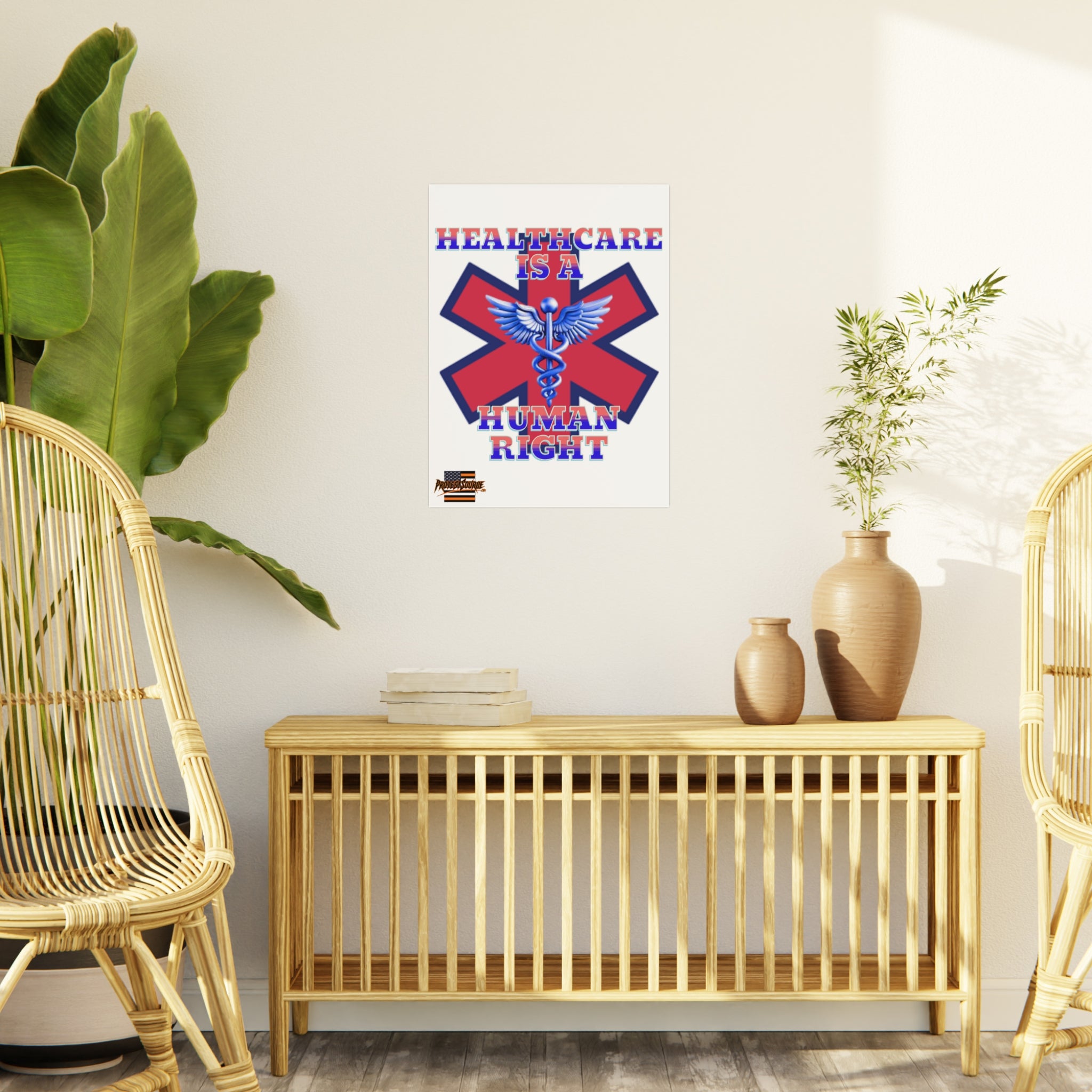Healthcare Is A Human Right 18" X 24" Durable Foam Board Protest Sign