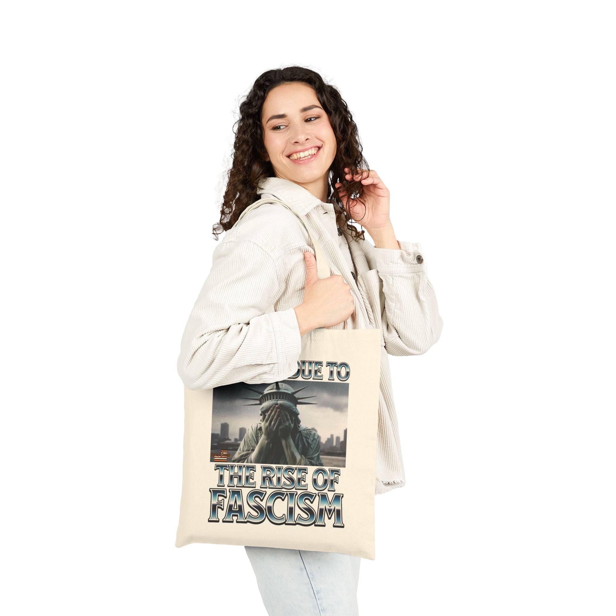 Closed Due to the Rise of Fascism Cotton Canvas Tote Bag