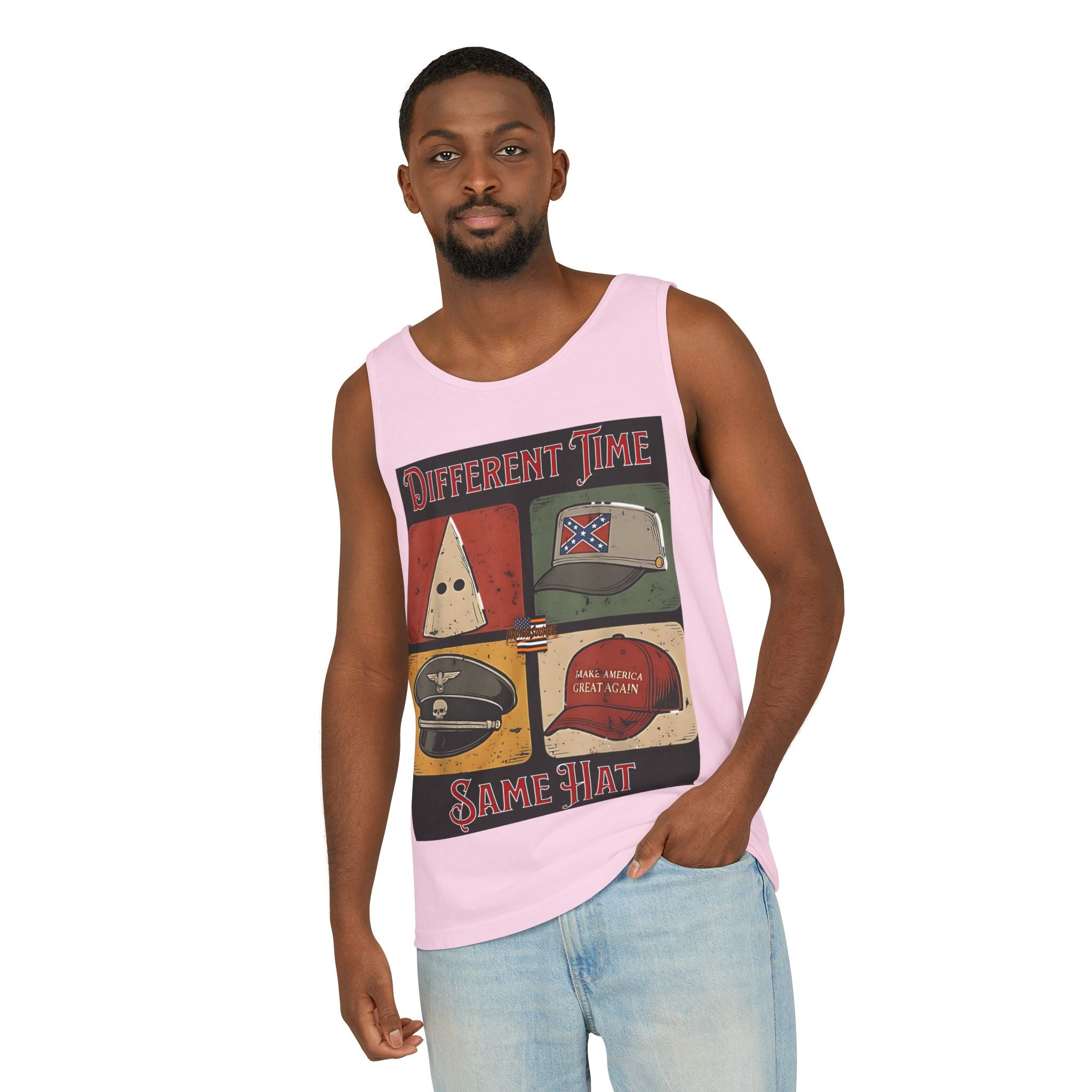 Different Time, Same Hat Unisex Cotton Tank Top