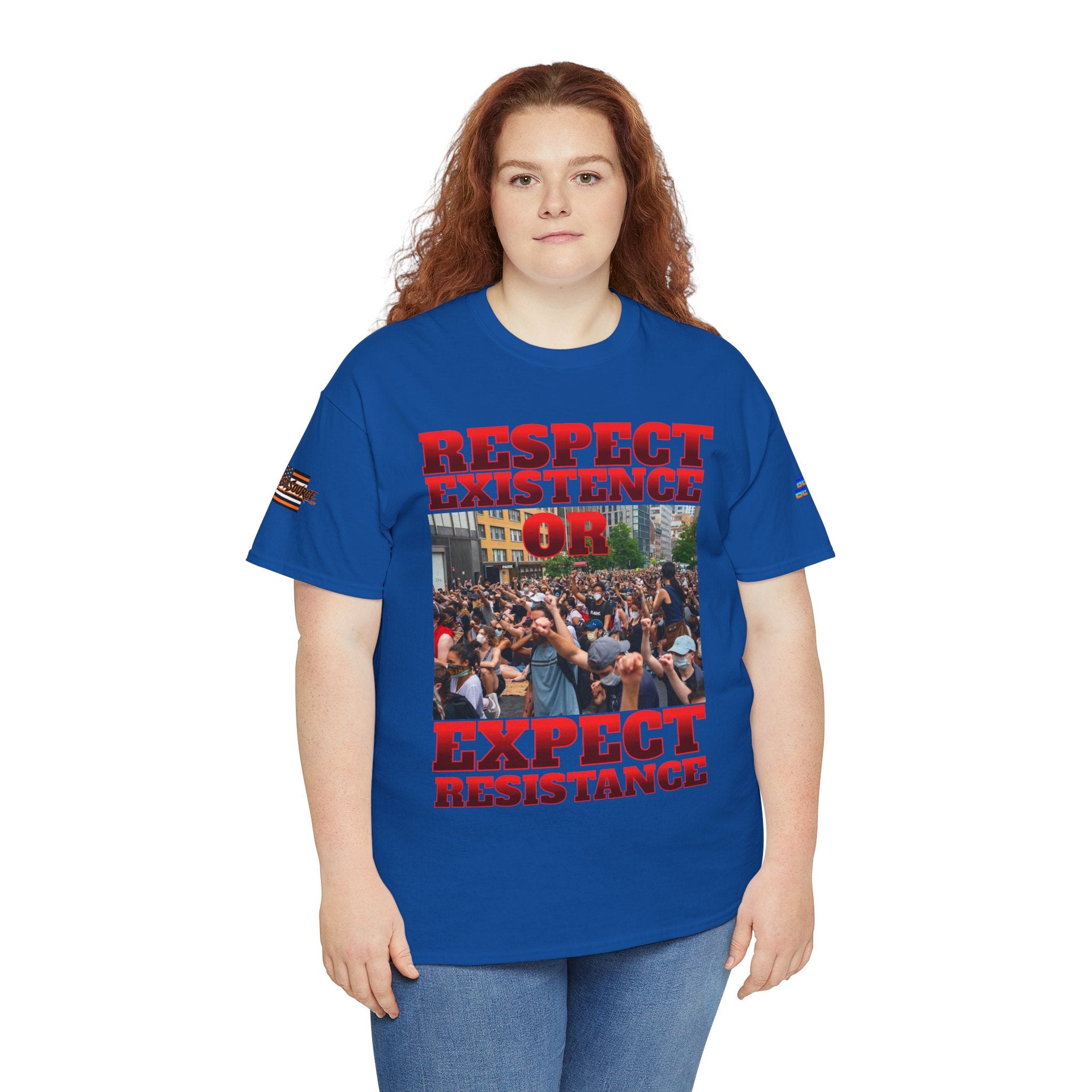 Respect Existence or Expect Resistance Unisex Heavy Cotton Gildan Tee