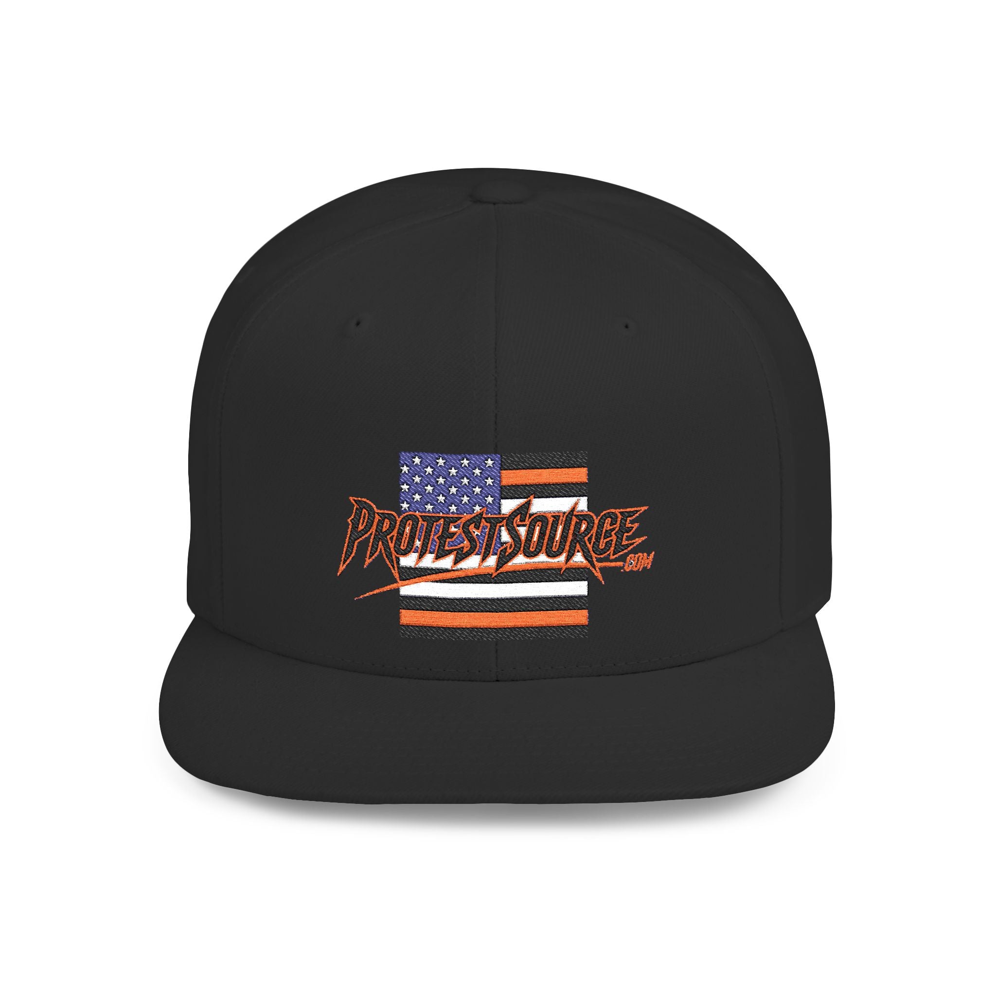 Protest Source Flat Bill Embroidered Snapback Hat, Protest Wear, Gift for Activists, Unisex One Size Fits All