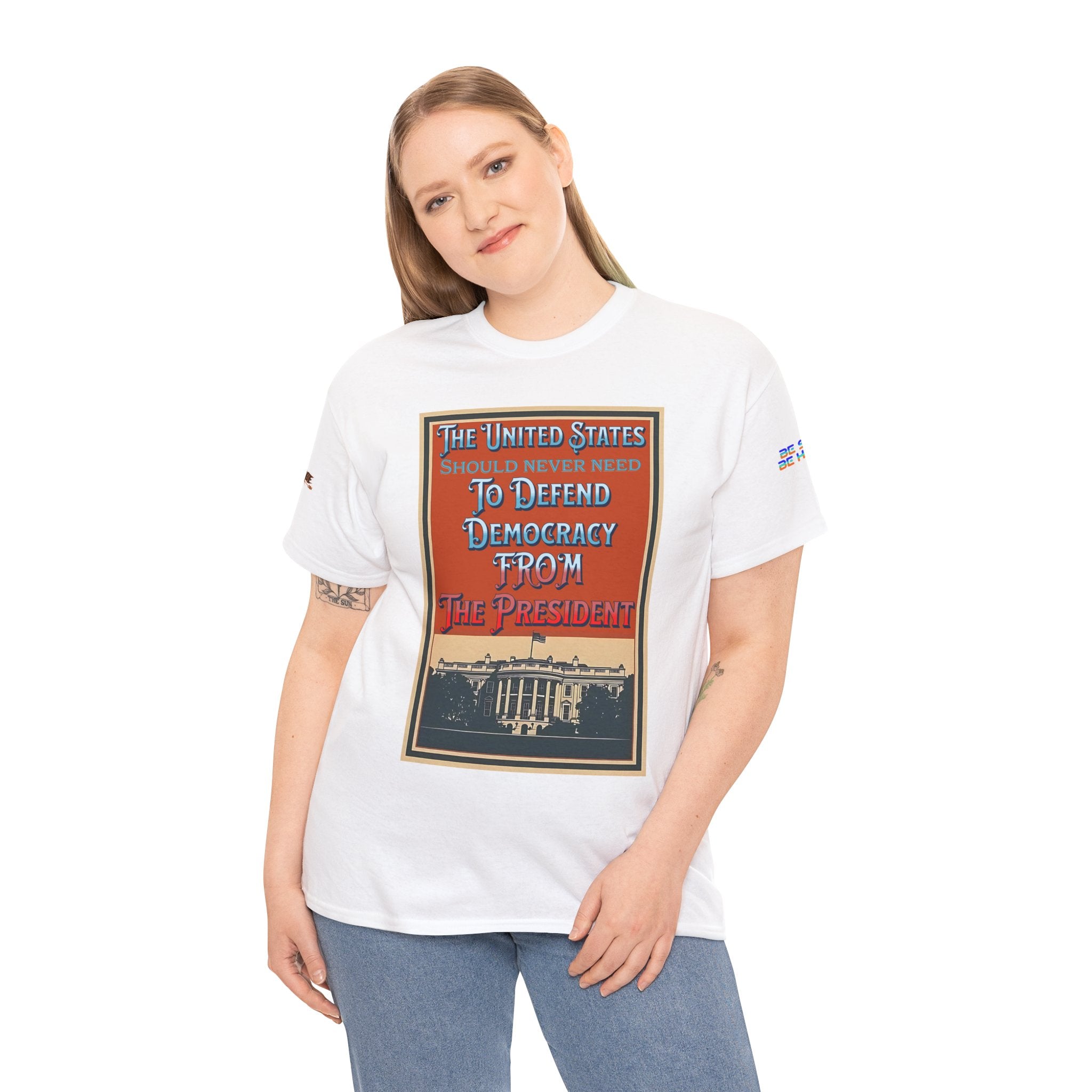 Defending Democracy Unisex Heavy Cotton Gildan Tee