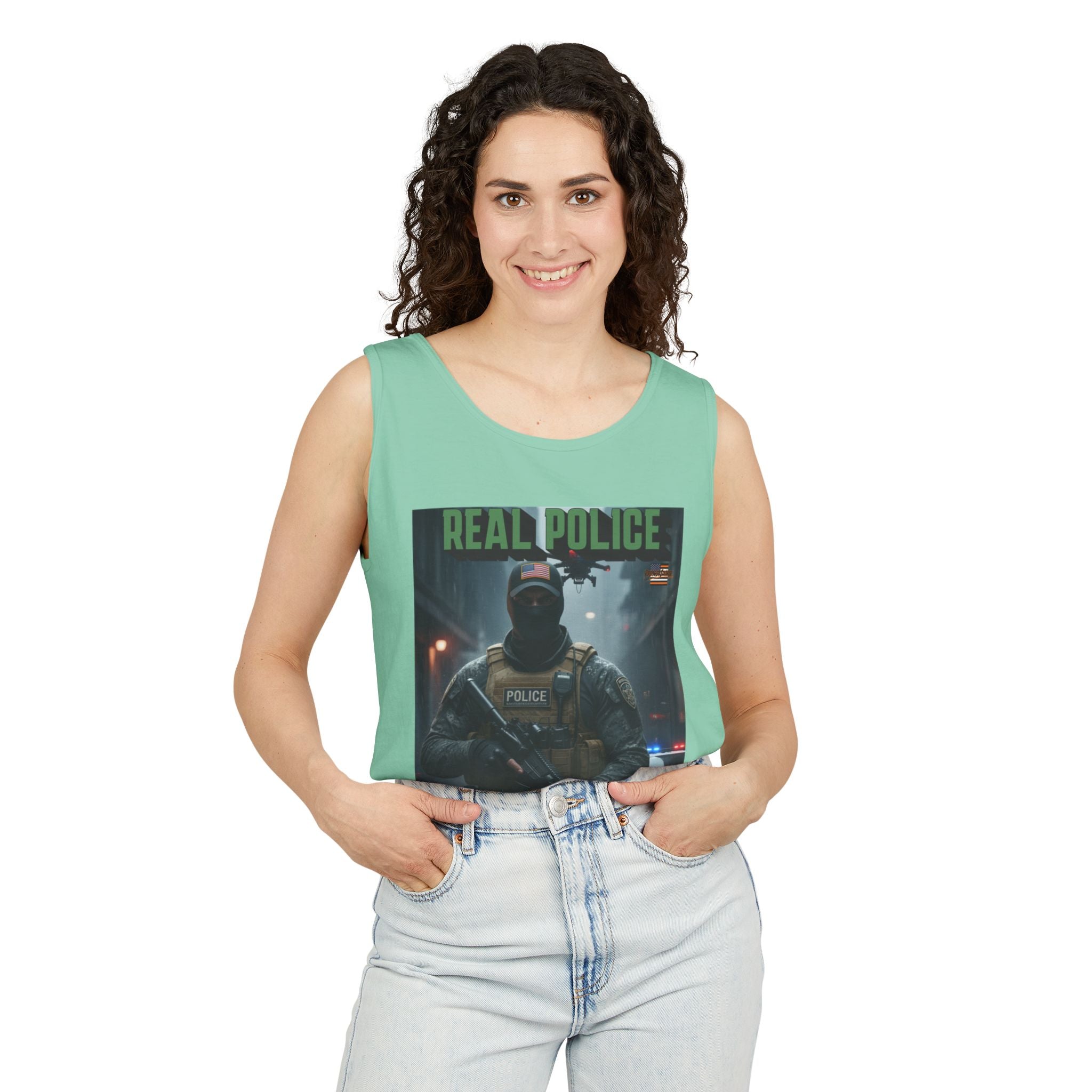 Real Police Don't Wear Masks Unisex Cotton Tank Top