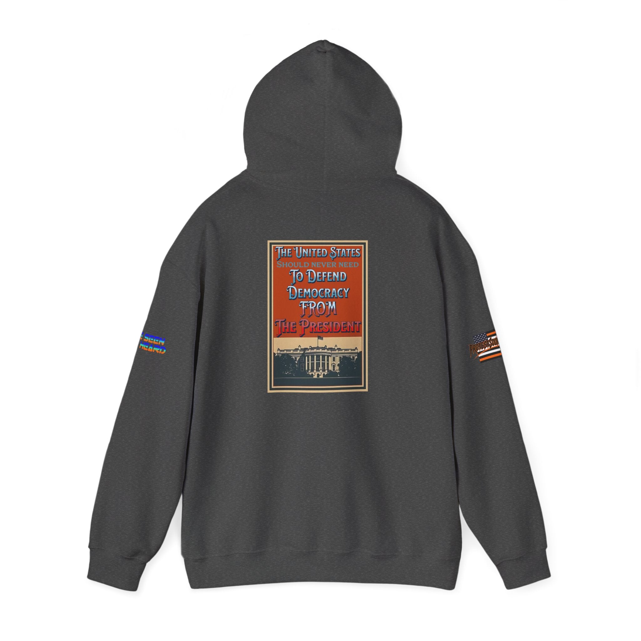 Defending Democracy Unisex Heavy Blend Gildan Hoodie Sweatshirt