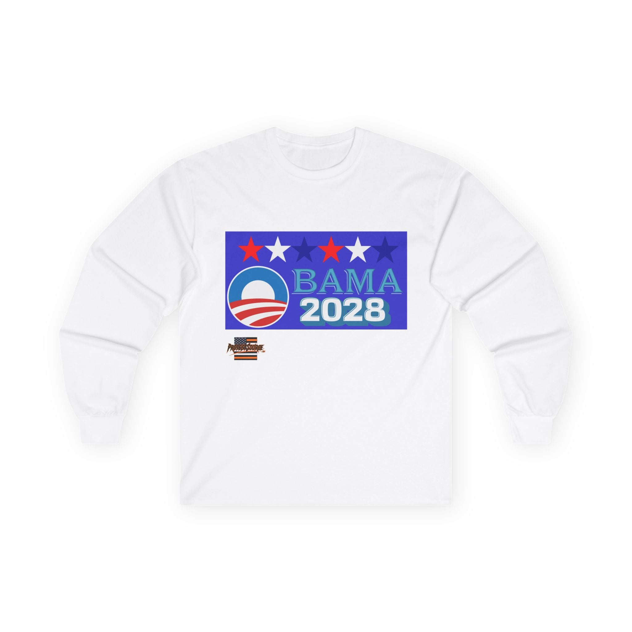 Obama 2028 Long Sleeve Cotton Gildan Tee