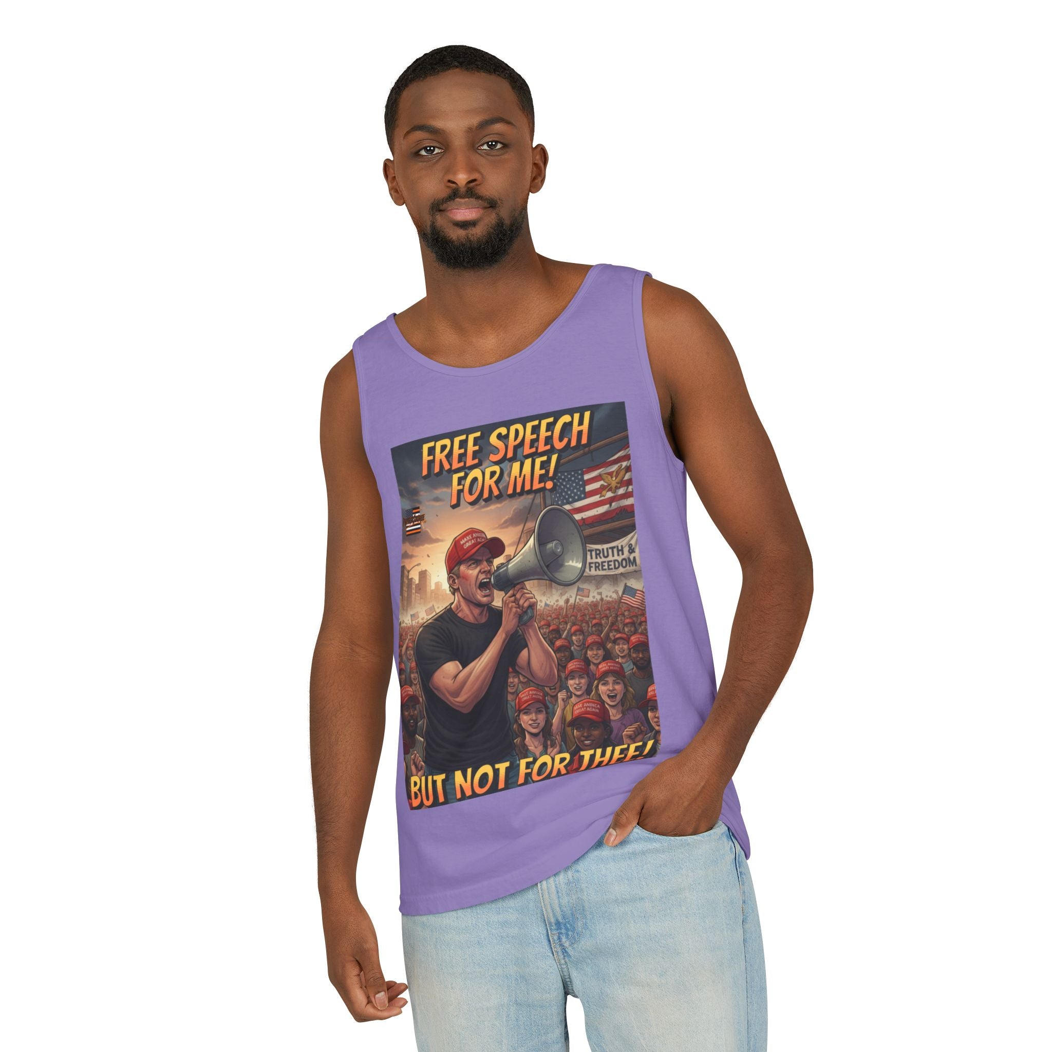 Free Speech For Me But Not For Thee Unisex Cotton Tank Top