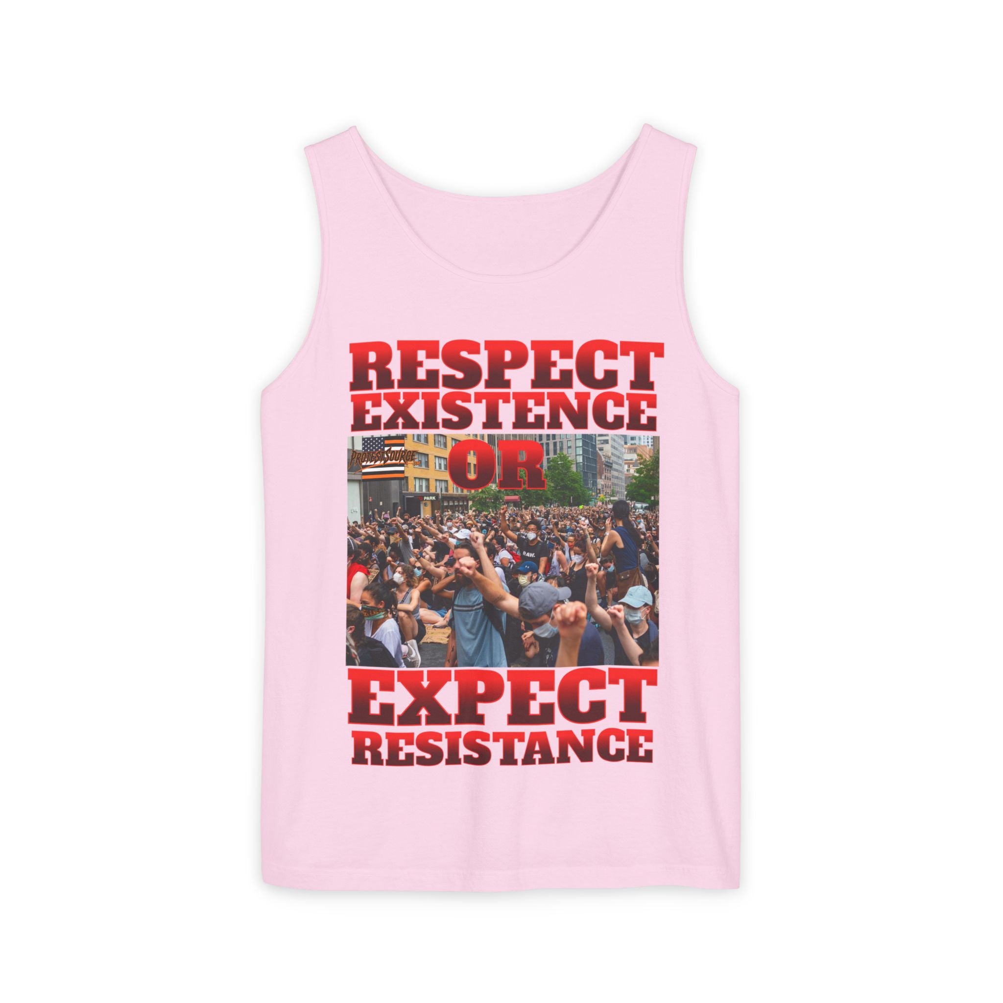 Respect Existence or Expect Resistance Unisex Cotton Tank Top