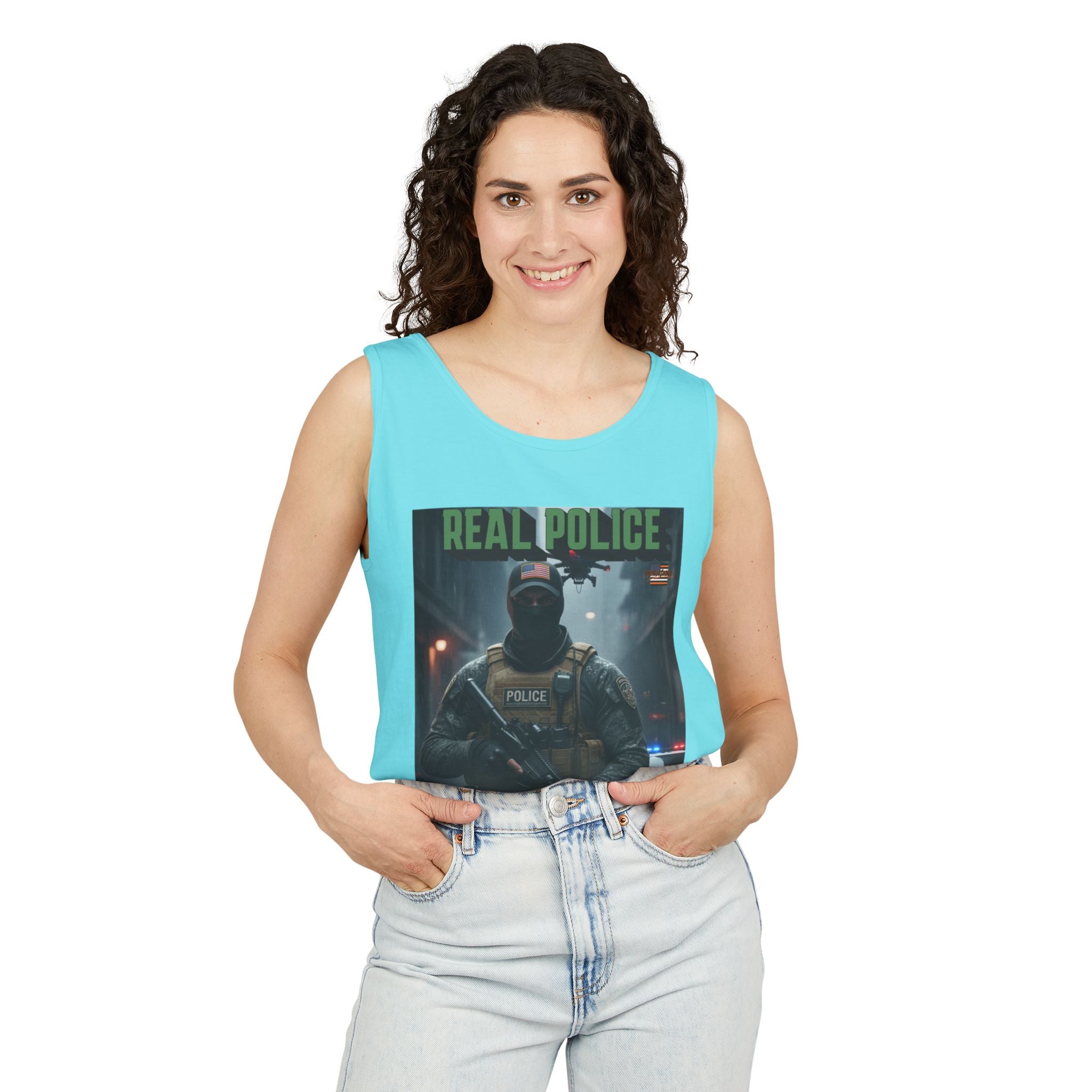 Real Police Don't Wear Masks Unisex Cotton Tank Top