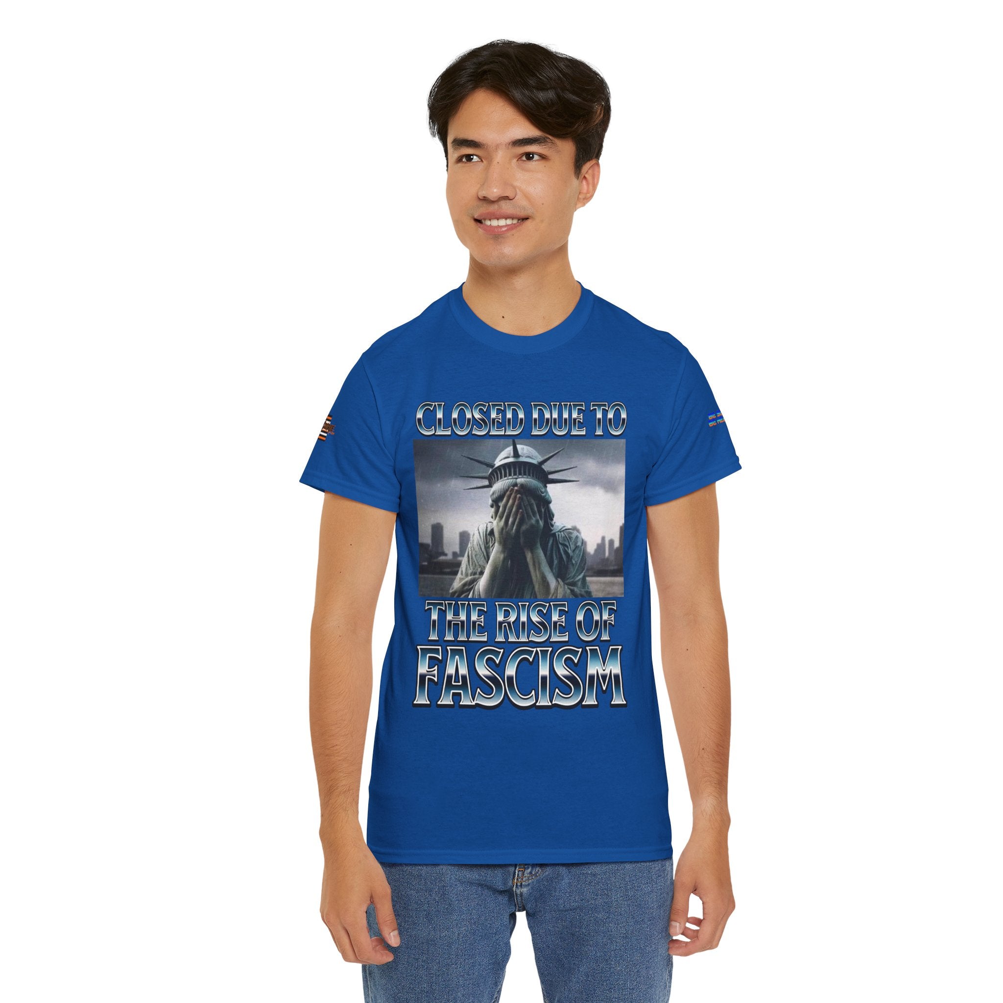 Closed Due To the Rise of Fascism Unisex Heavy Cotton Gildan Tee