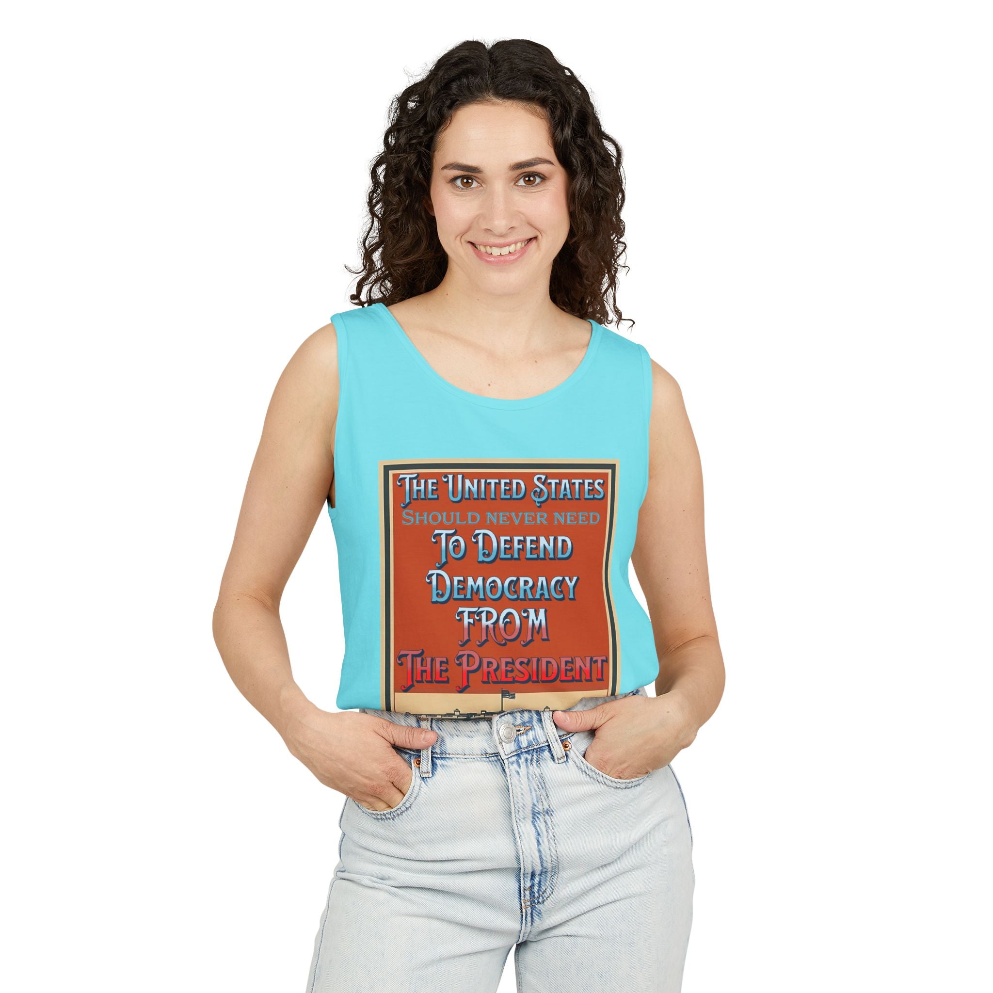 Defending Democracy Unisex Cotton Tank Top