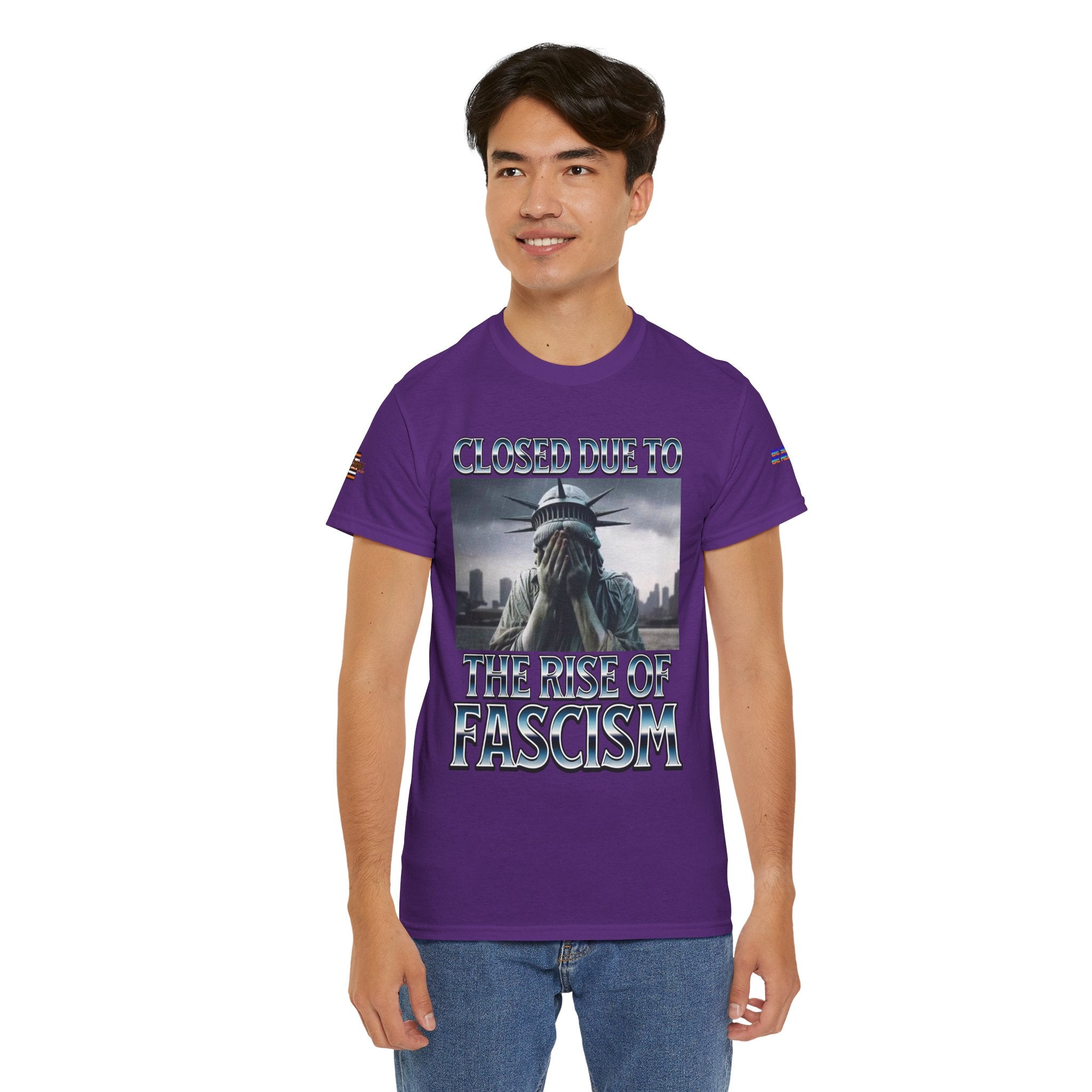 Closed Due To the Rise of Fascism Unisex Heavy Cotton Gildan Tee