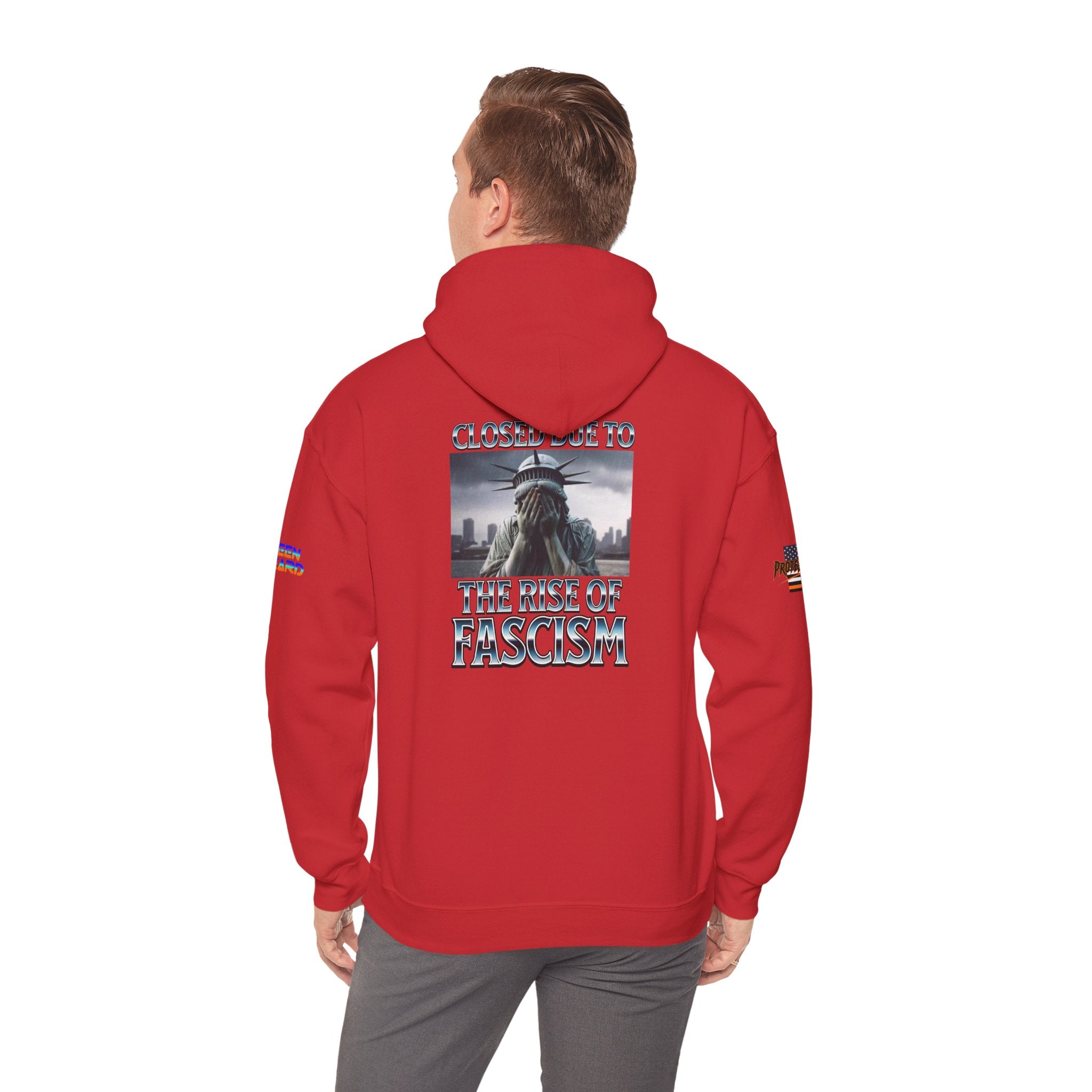 Closed Due to The Rise of Fascism Unisex Heavy Blend Gildan Hoodie