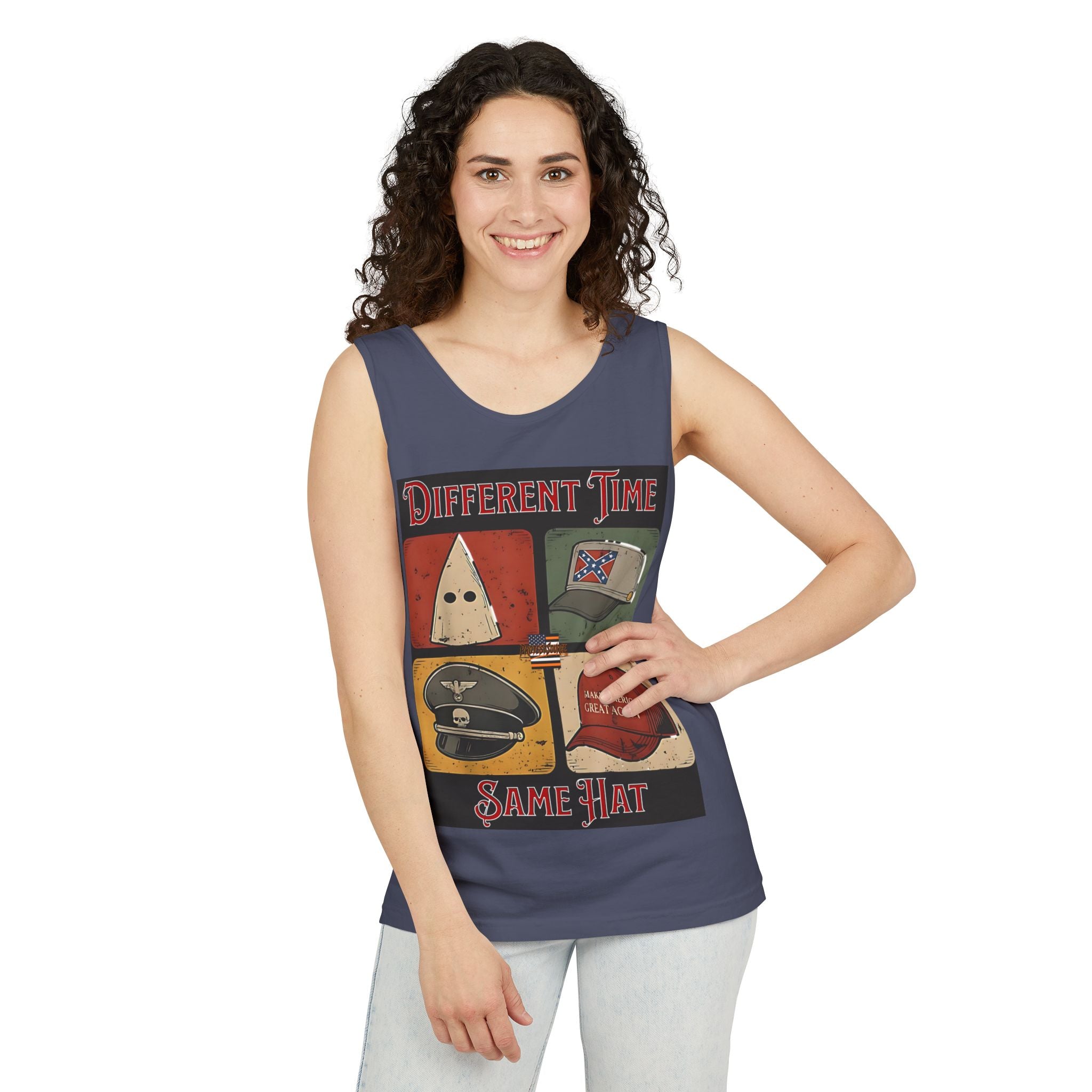 Different Time, Same Hat Unisex Cotton Tank Top