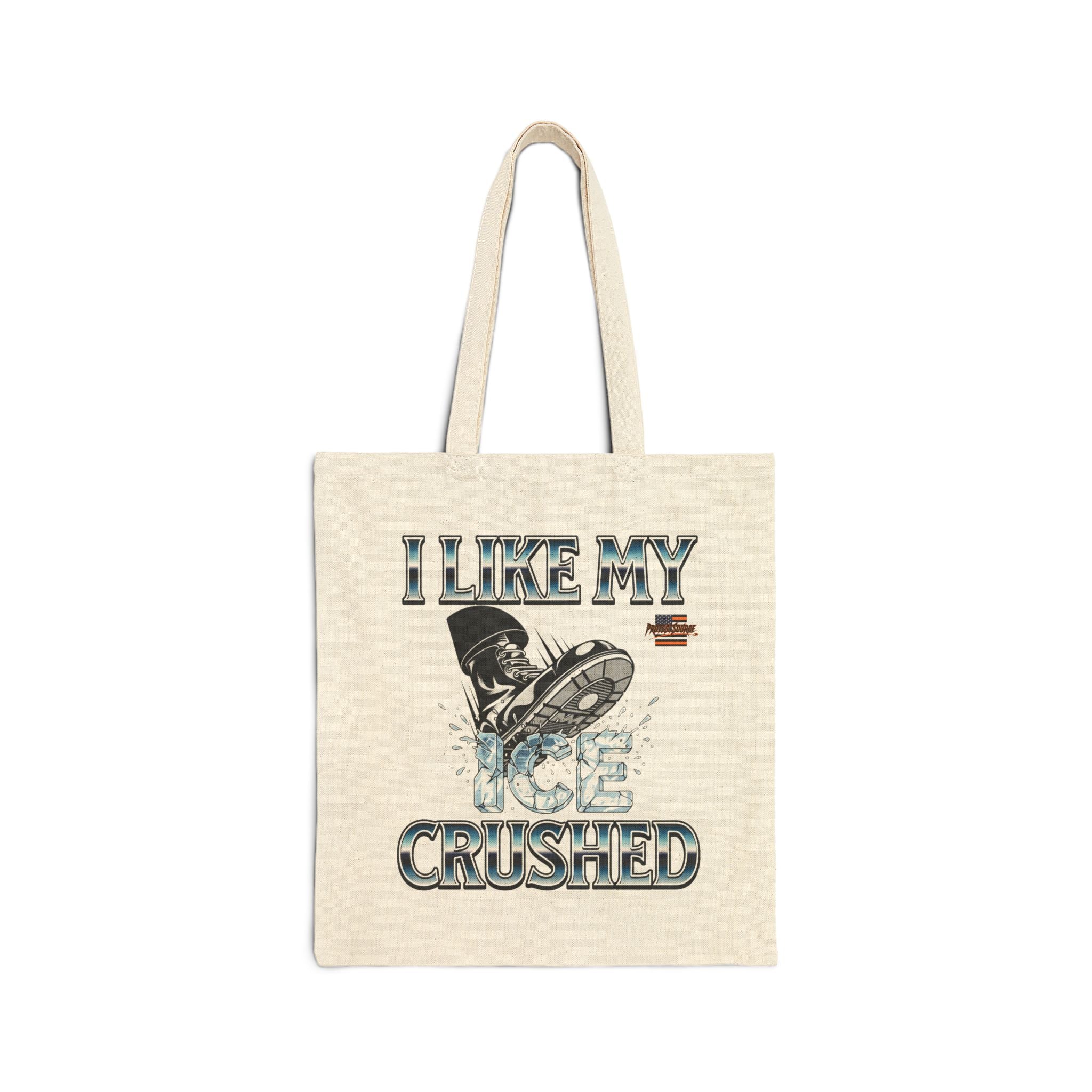 I Like My ICE Crushed Cotton Canvas Tote Bag