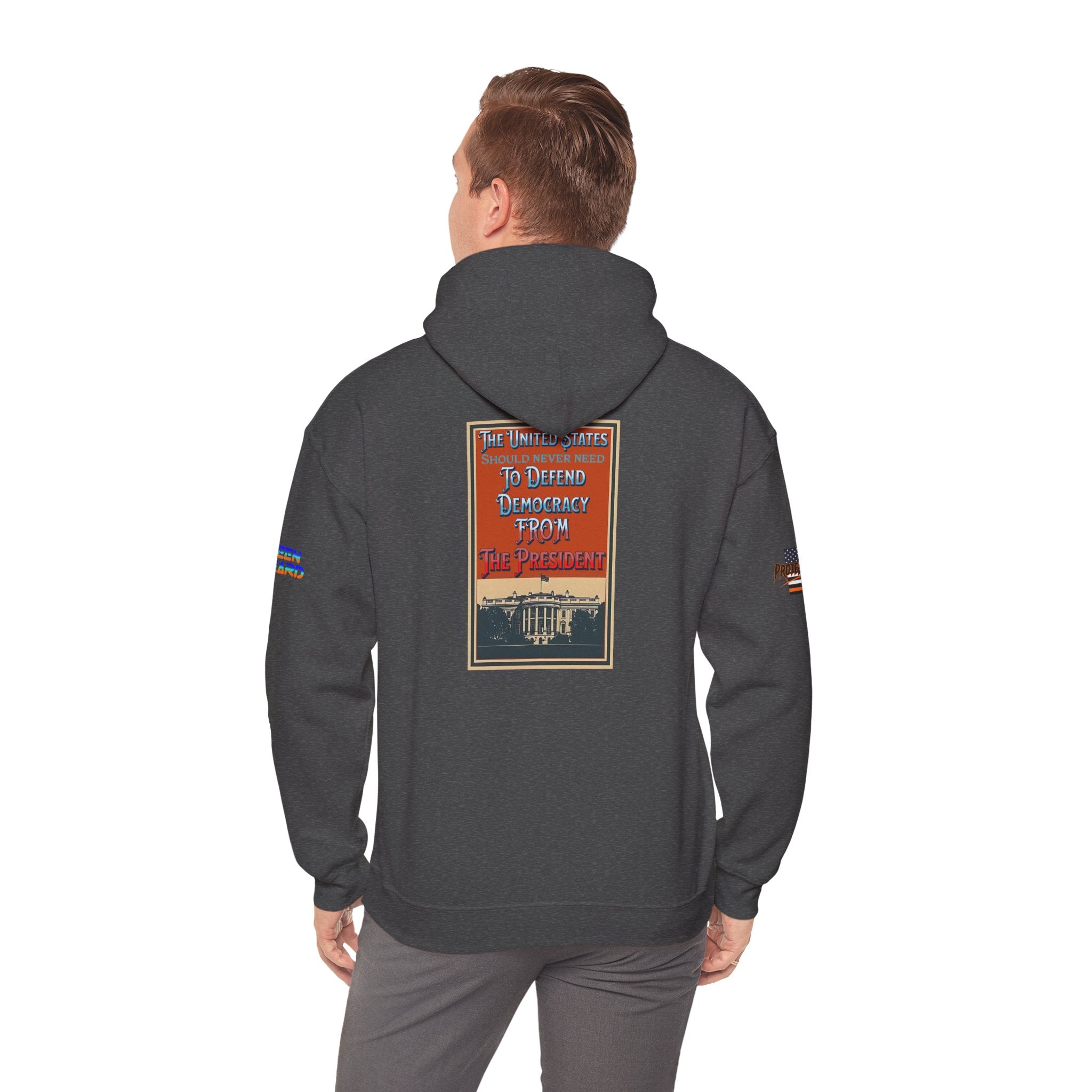Defending Democracy Unisex Heavy Blend Gildan Hoodie Sweatshirt