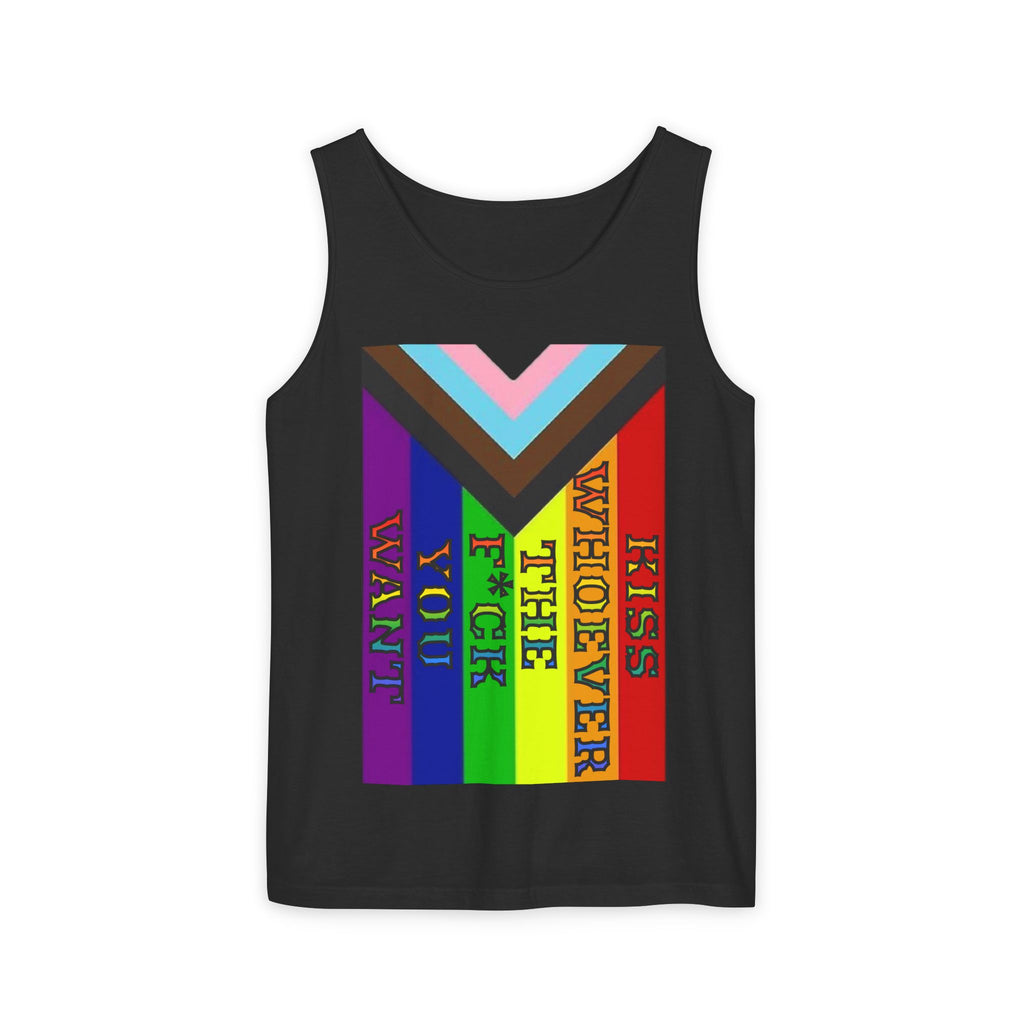 Kiss Whoever The F*ck You Want Unisex Cotton Tank Top