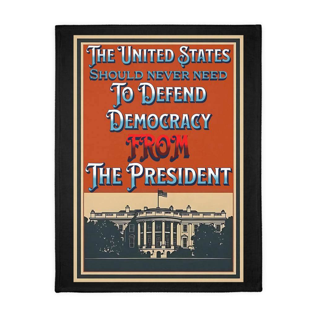 Defending Democracy 60" x 80" Velveteen Microfiber Blanket