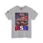 No Kings in the USA Unisex Heavy Cotton Gildan Tee, Casual Wear, Gift for Activists, Comfortable Protest Wear