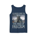 Closed Due to the Rise of Fascism Unisex Cotton Tank Top
