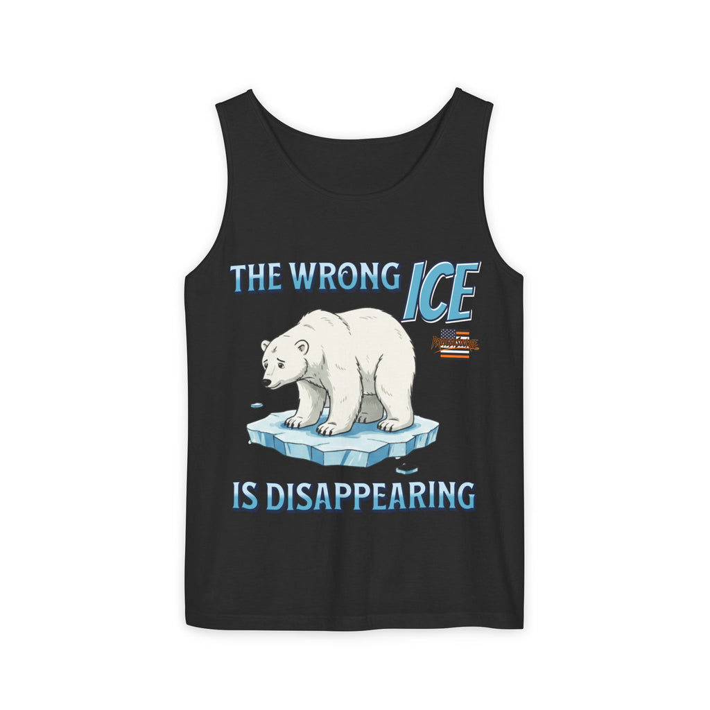 The Wrong ICE is Disappearing Unisex Cotton Tank Top