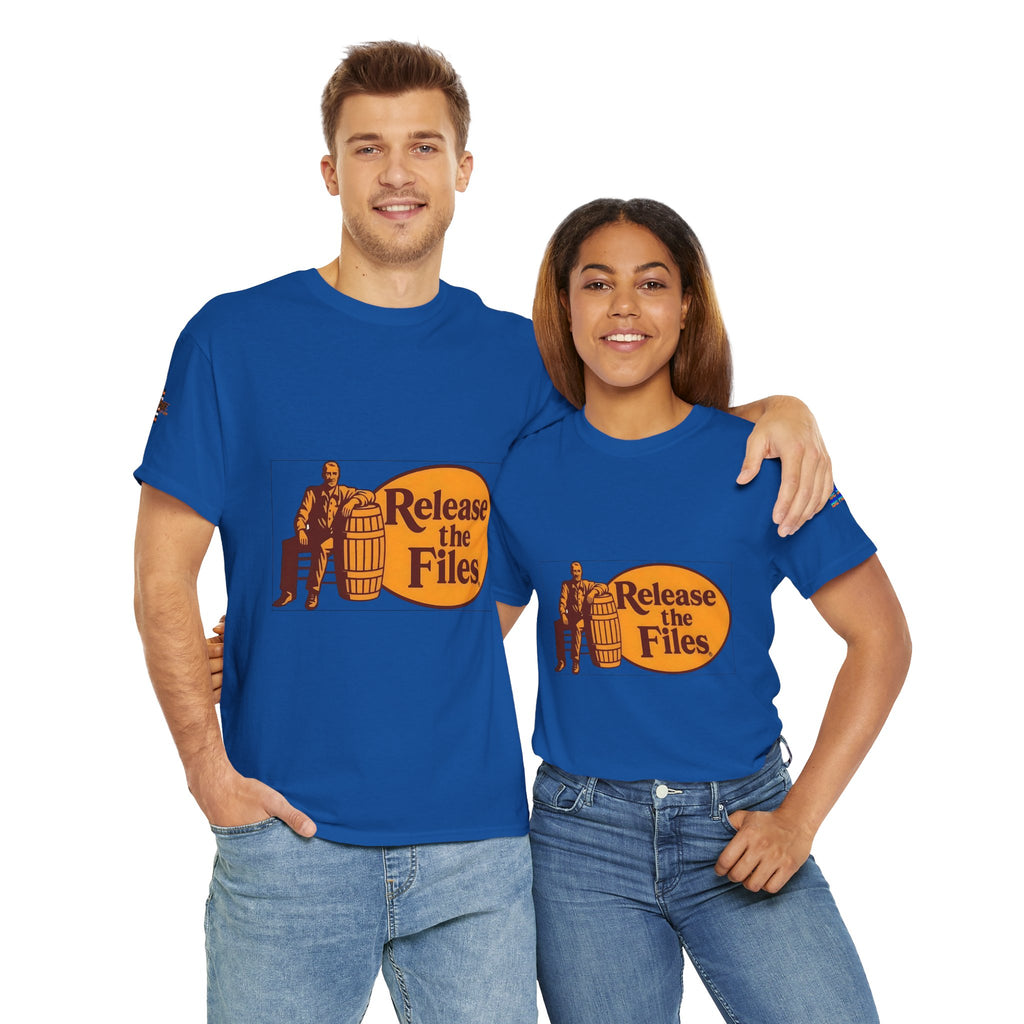 Release the Files Unisex Heavy Cotton Gildan Tee, Casual Wear, Gift for Activists, Comfortable Protest Wear