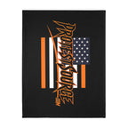 No Troops on American Streets Protest-Themed 60" x 80" Velveteen Microfiber Blanket, Cozy, Soft Warmth for Activists, Great for Rallies, Home Decor, Gifting