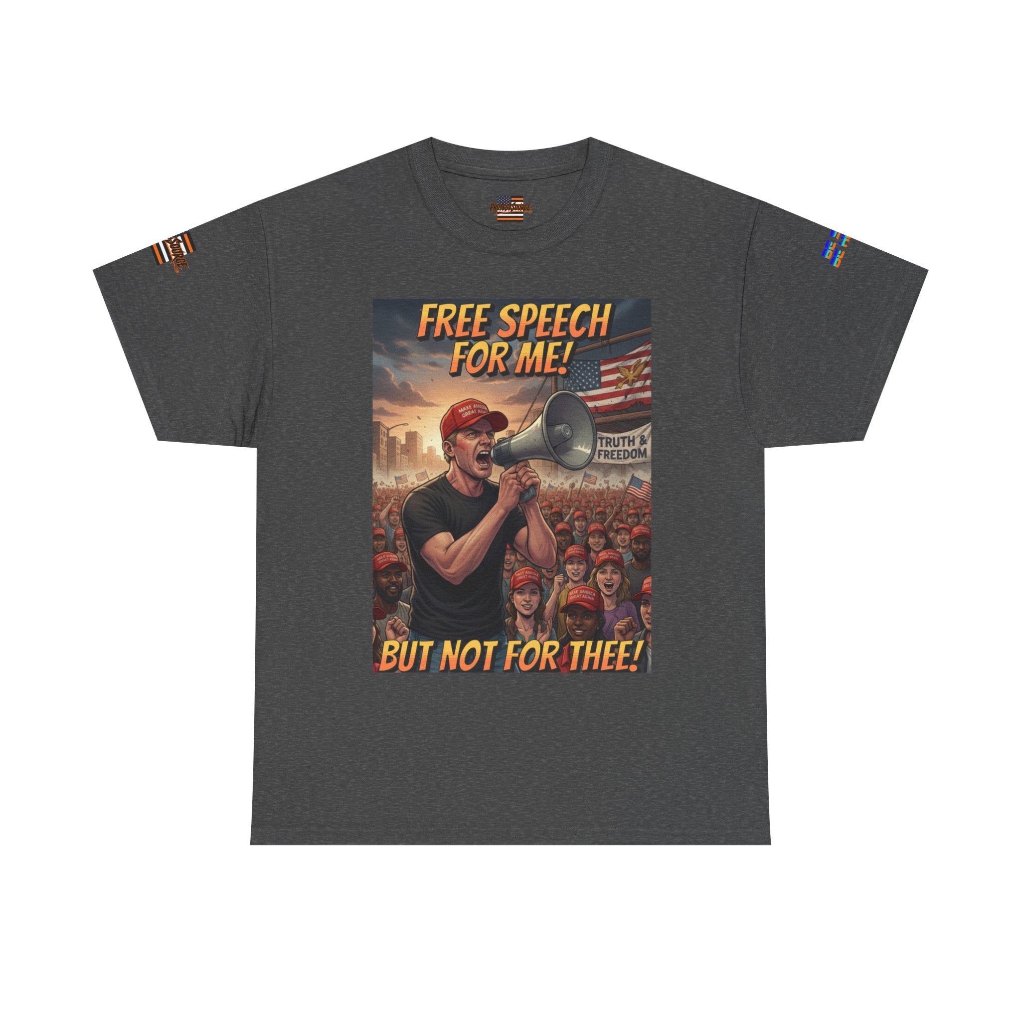 Free Speech for Me, but Not for Thee Unisex Heavy Cotton Gildan Tee, Casual Wear, Gift for Activists, Comfortable Protest Wear