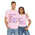Morons Are Governing America Unisex Heavy Cotton Gildan Tee, Casual Wear, Gift for Activists, Comfortable Protest Wear