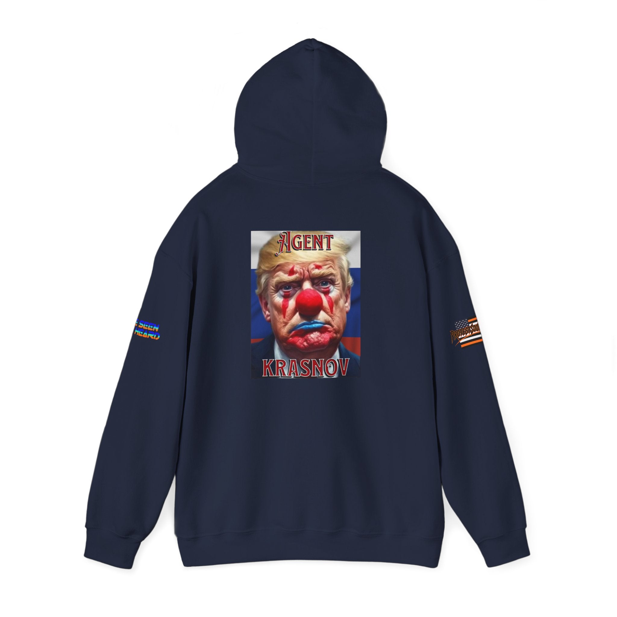 Agent Krasnov Unisex Heavy Blend Gildan Hoodie Sweatshirt, Casual Wear, Gift for Activists, Comfortable Protest Wear