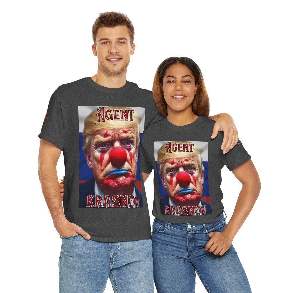 Agent Krasnov Unisex Heavy Cotton Gildan Tee, Casual Wear, Gift for Activists, Comfortable Protest Wear