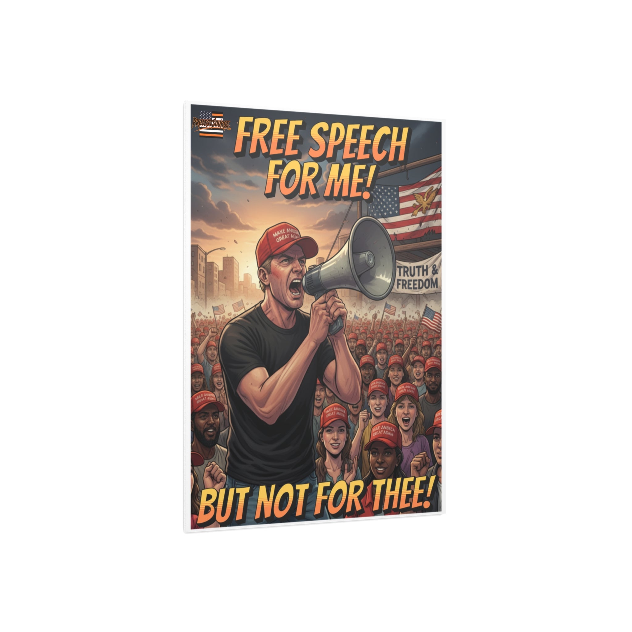 Free Speech For Me But Not For Thee Protest Sign, Durable Foam Board Art, Framable for Home, Unique Decor, Wall Art, Civil Rights Awareness, Gift for Activists