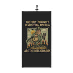 The Only Minority Destroying America Winter Neck Gaiter with Drawstring, Protest Gear, Winter Accessories, Outdoor Wear, Gift for Activists, Cozy Neckwarmer