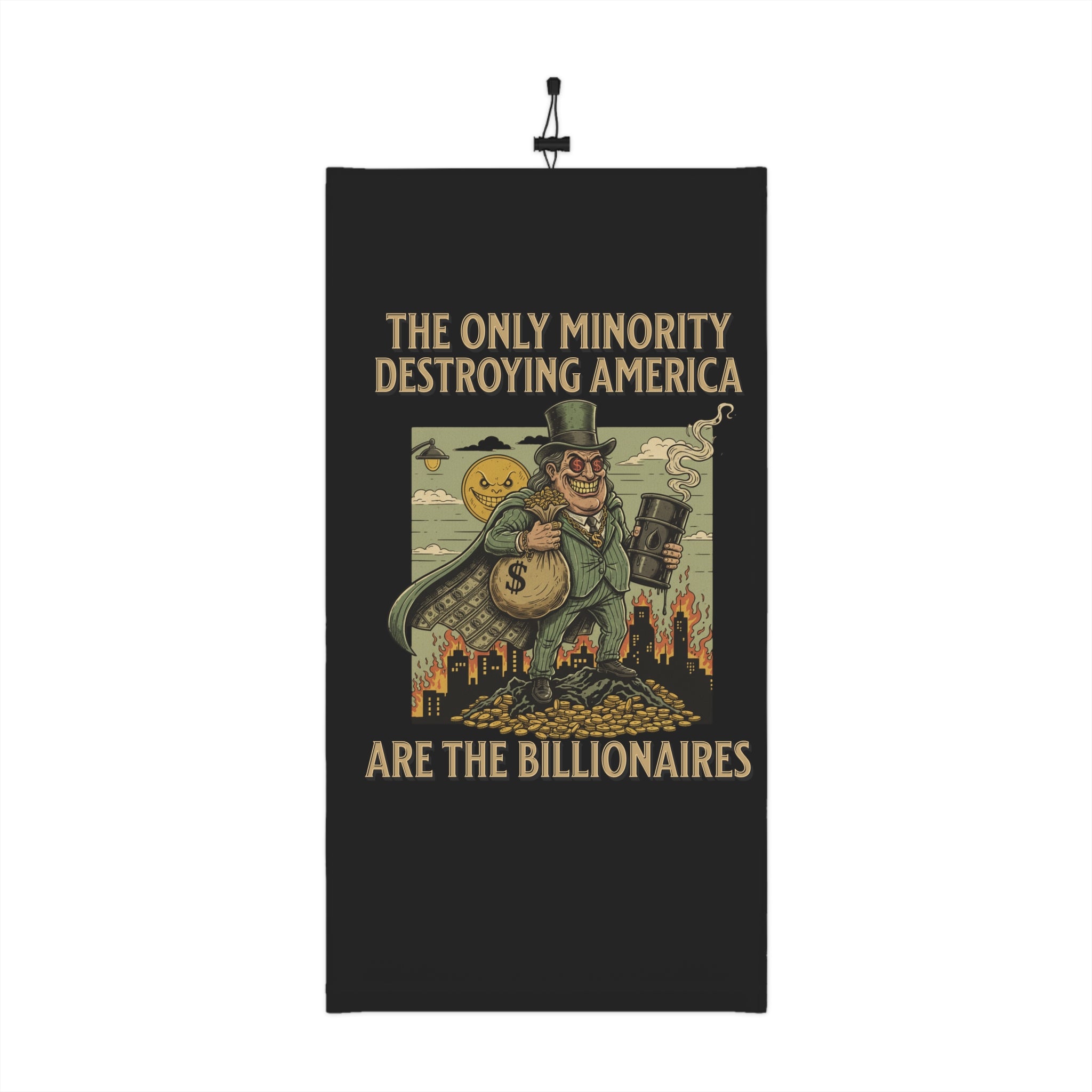 The Only Minority Destroying America Winter Neck Gaiter with Drawstring, Protest Gear, Winter Accessories, Outdoor Wear, Gift for Activists, Cozy Neckwarmer