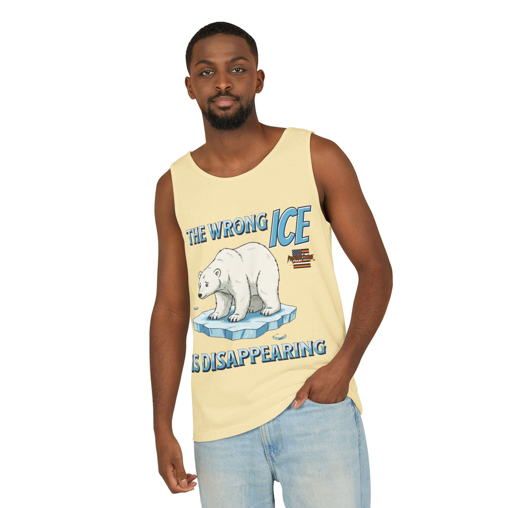 The Wrong ICE is Disappearing Unisex Cotton Tank Top