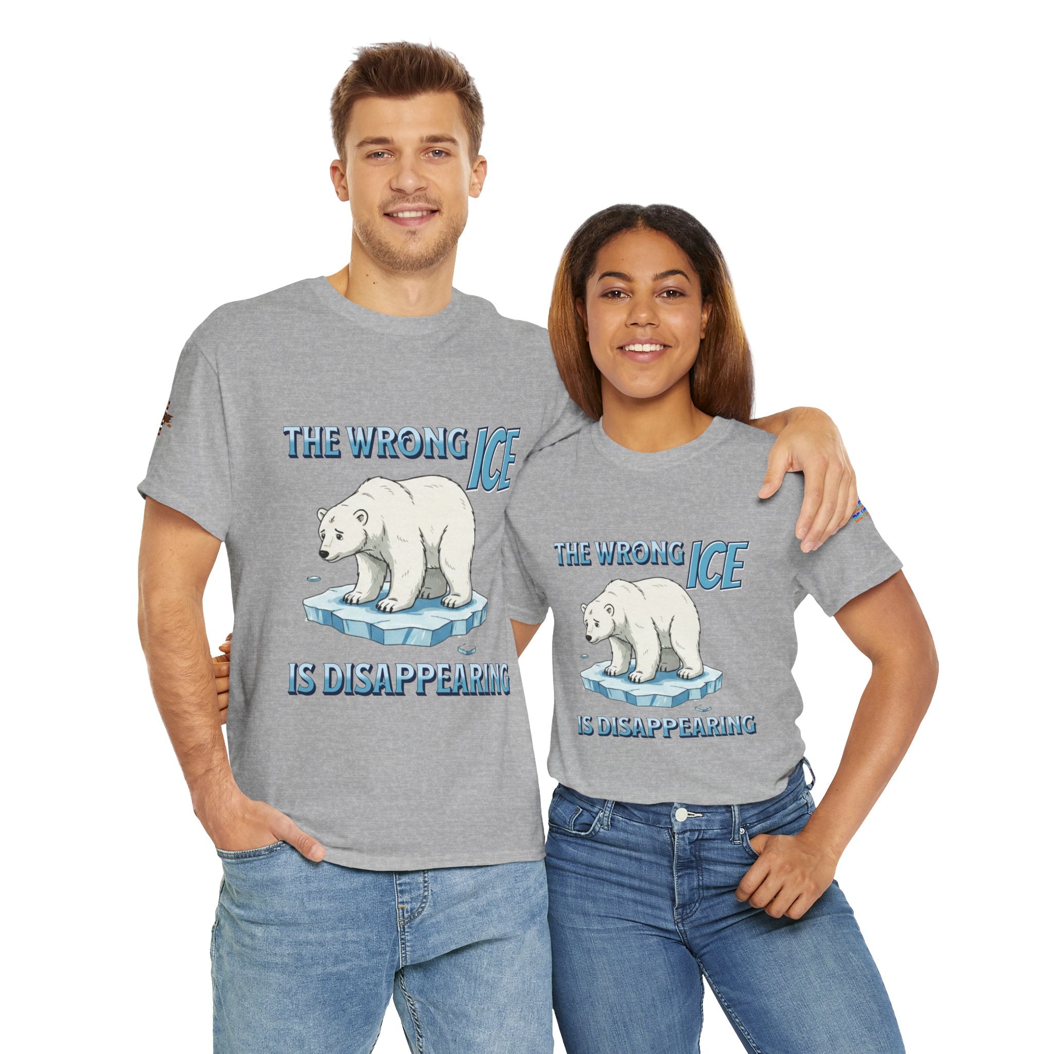 The Wrong ICE is Disappearing Unisex Heavy Cotton Gildan Tee, Casual Wear, Gift for Activists, Comfortable Protest Wear
