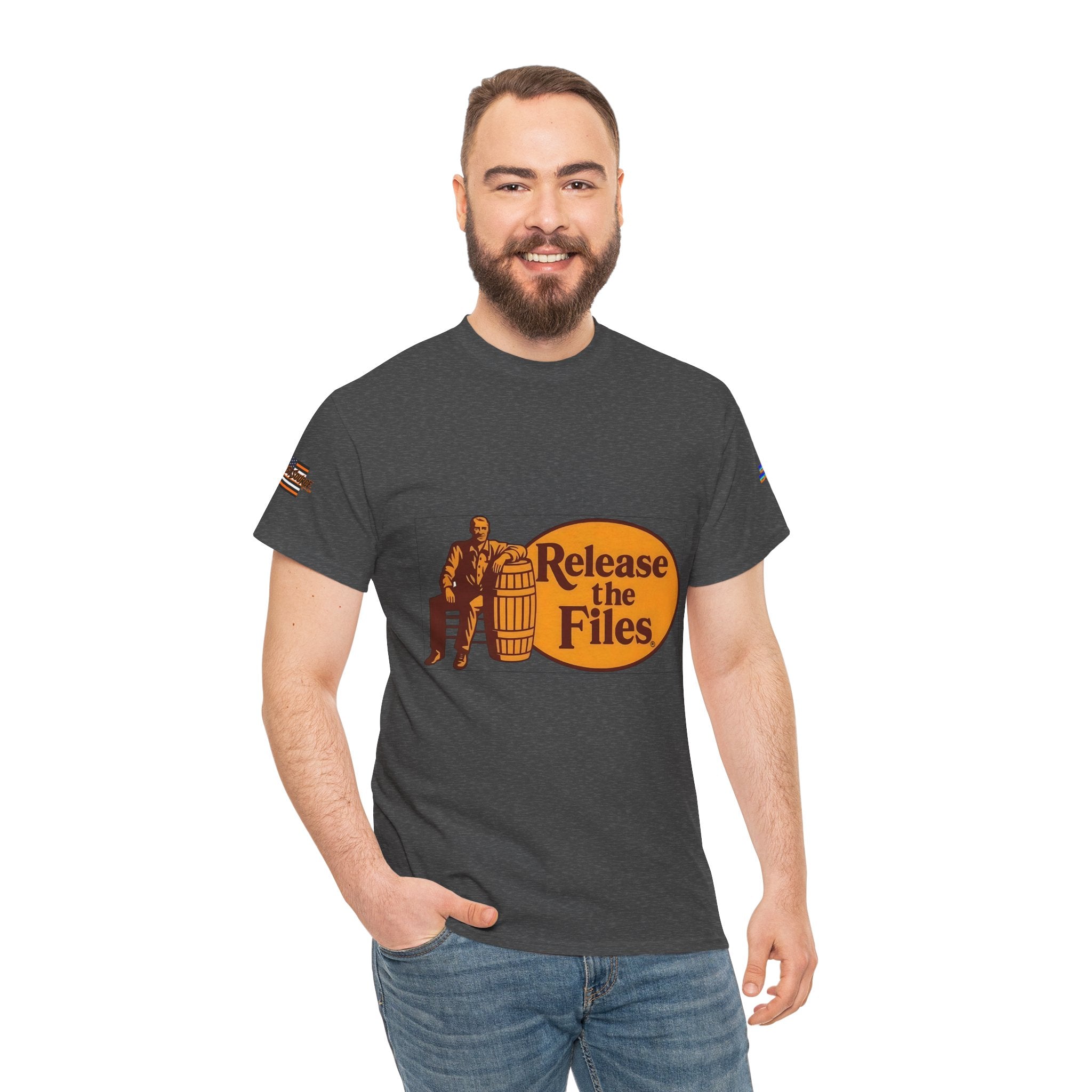 Release the Files Unisex Heavy Cotton Gildan Tee, Casual Wear, Gift for Activists, Comfortable Protest Wear
