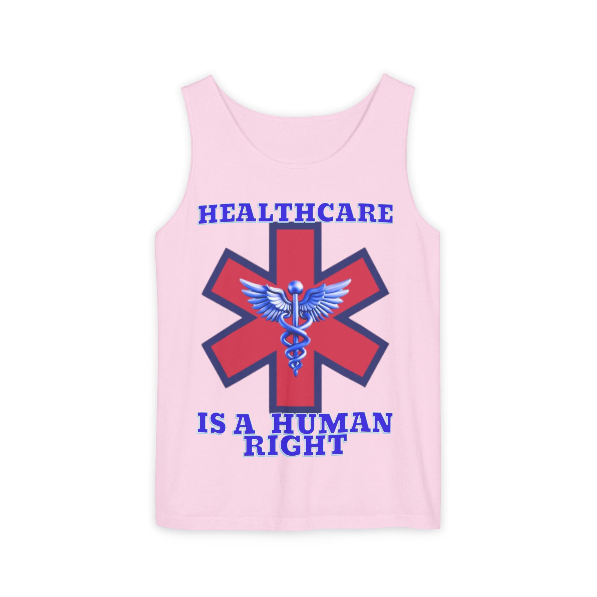 Healthcare is a Human Right Unisex Cotton Tank Top