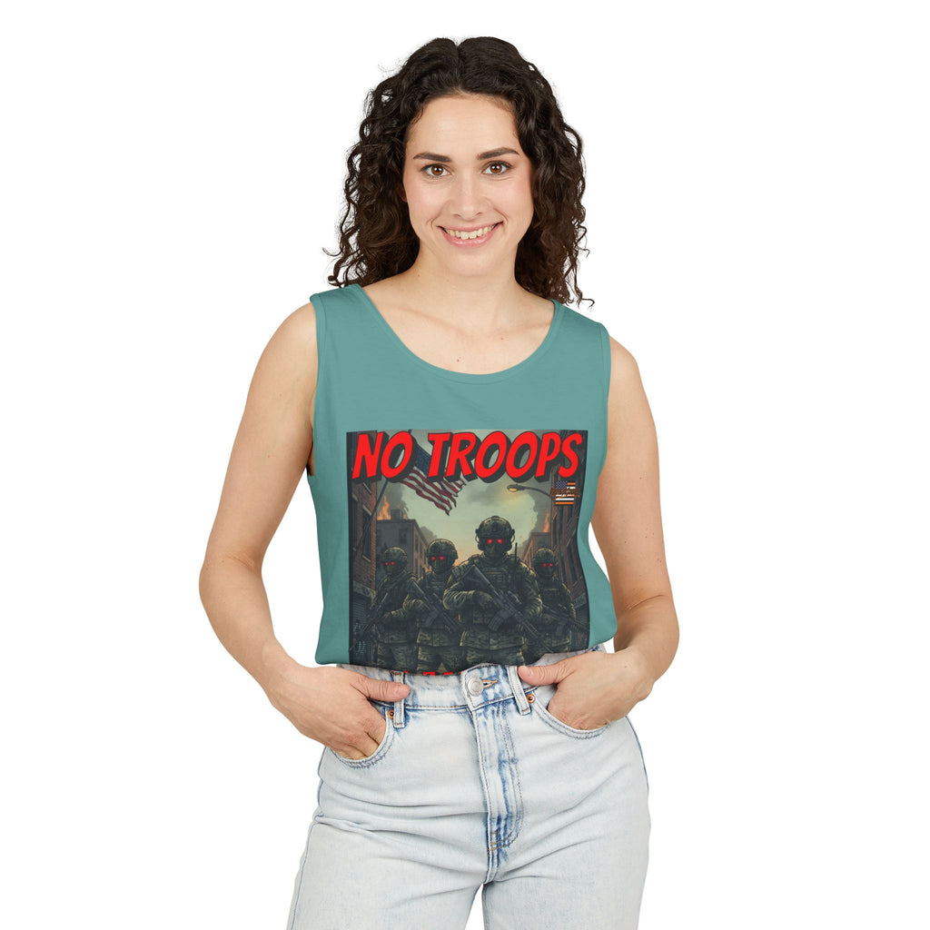 No Troops On American Streets Unisex Cotton Tank Top