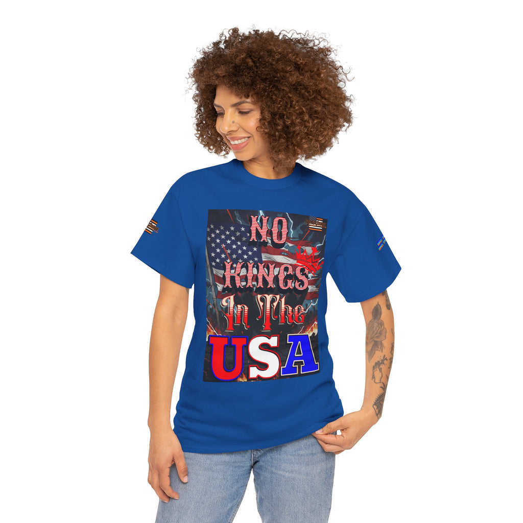No Kings in the USA Unisex Heavy Cotton Gildan Tee