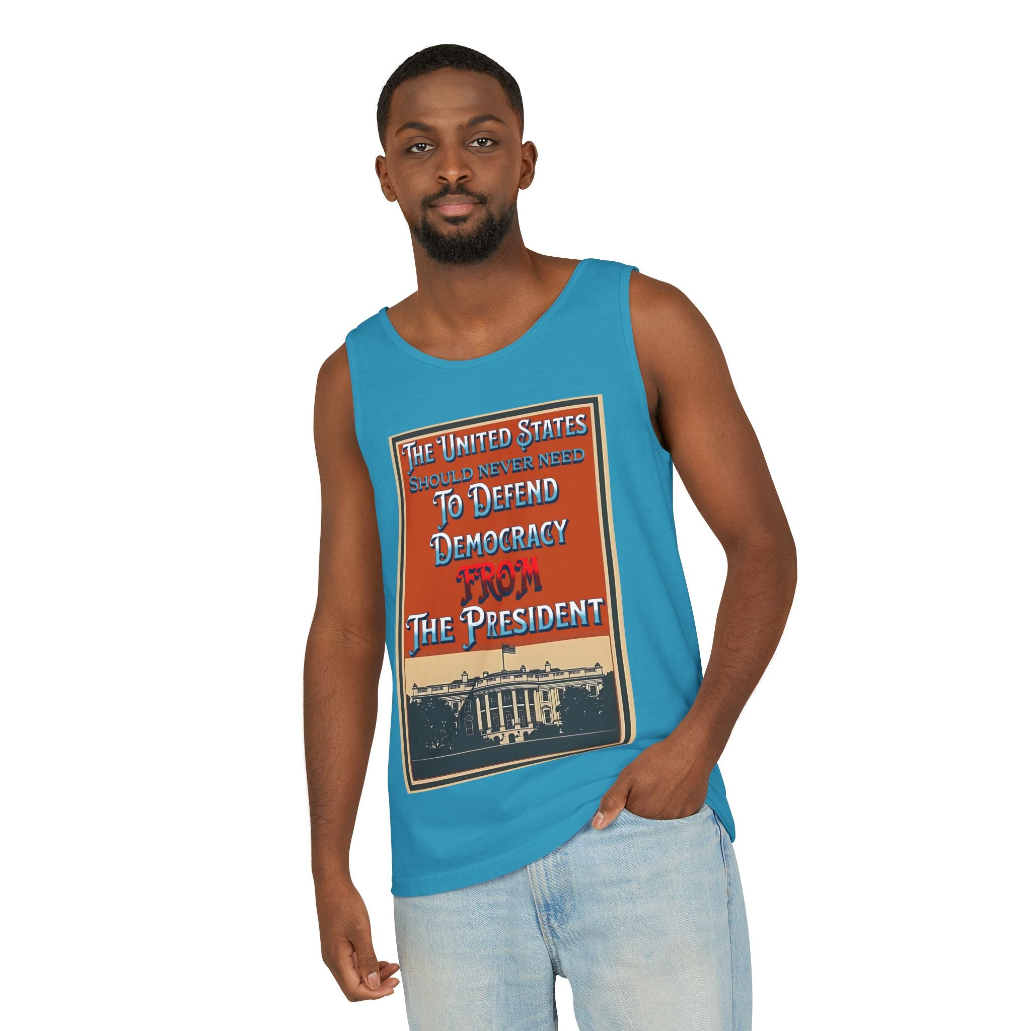 Defending Democracy Unisex Cotton Tank Top