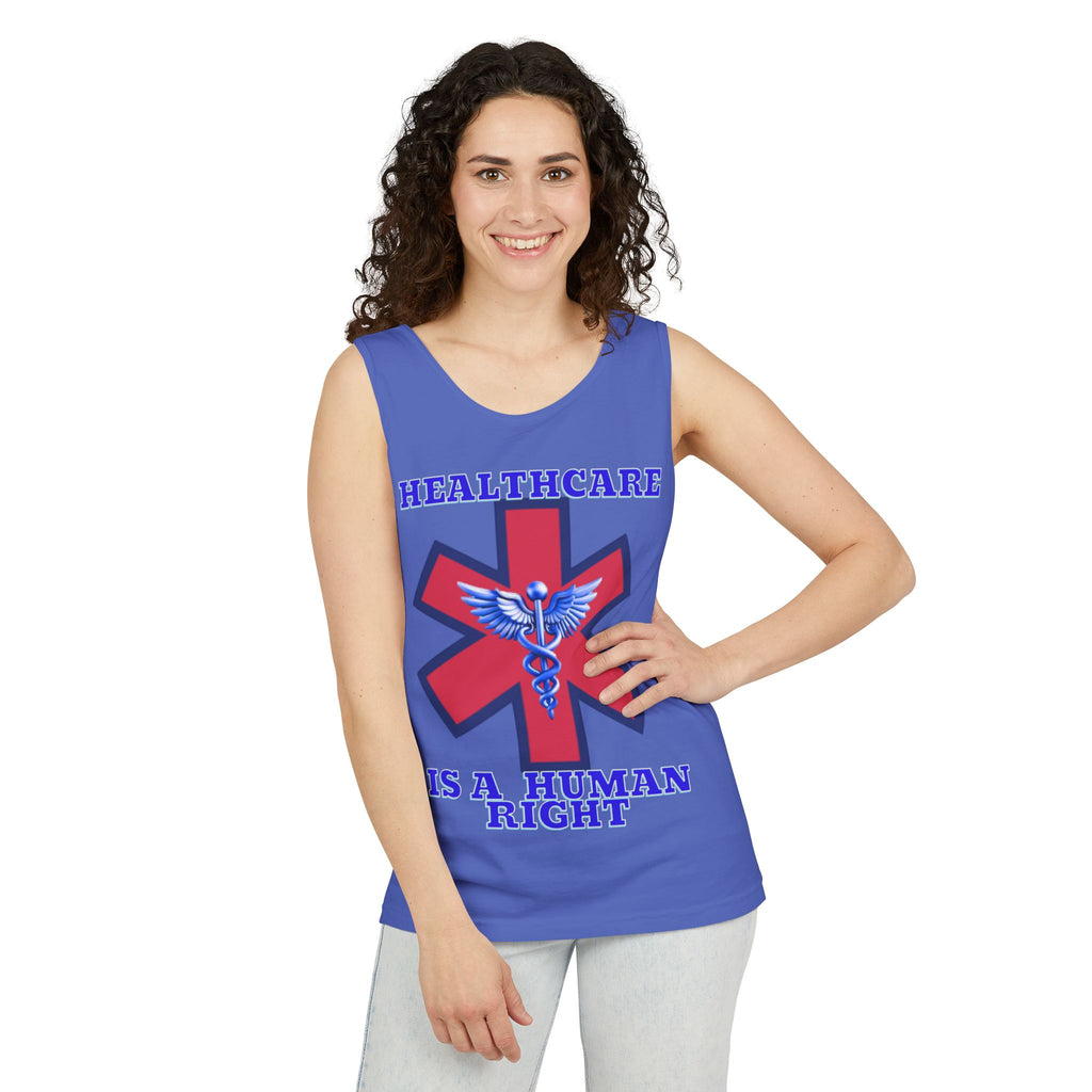 Healthcare is a Human Right Unisex Cotton Tank Top