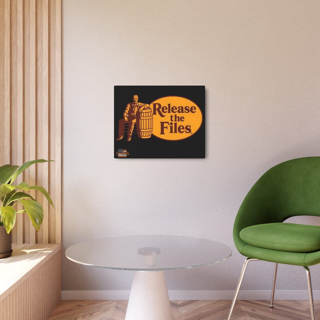 Release The Files 20"X16" Aluminum Metal Protest Sign