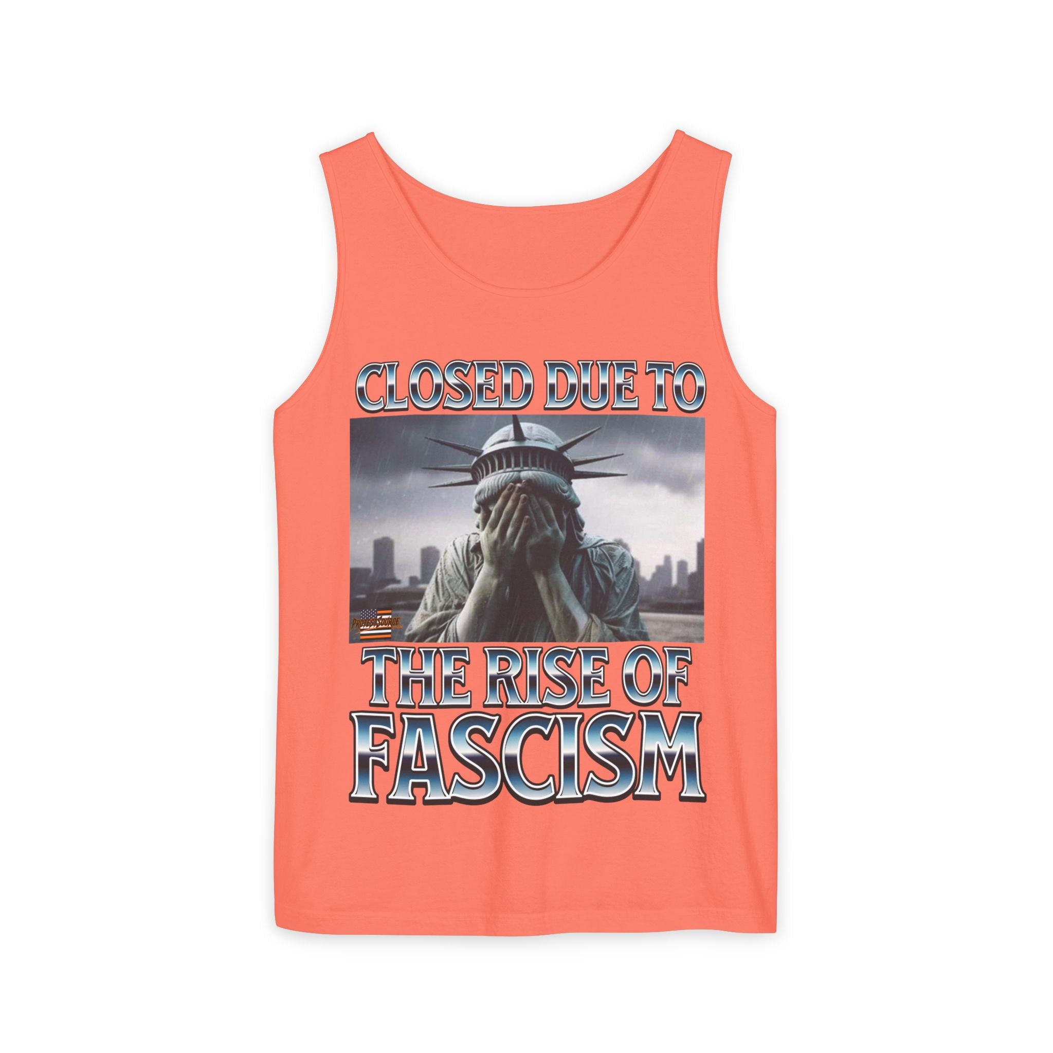 Closed Due to the Rise of Fascism Unisex Cotton Tank Top