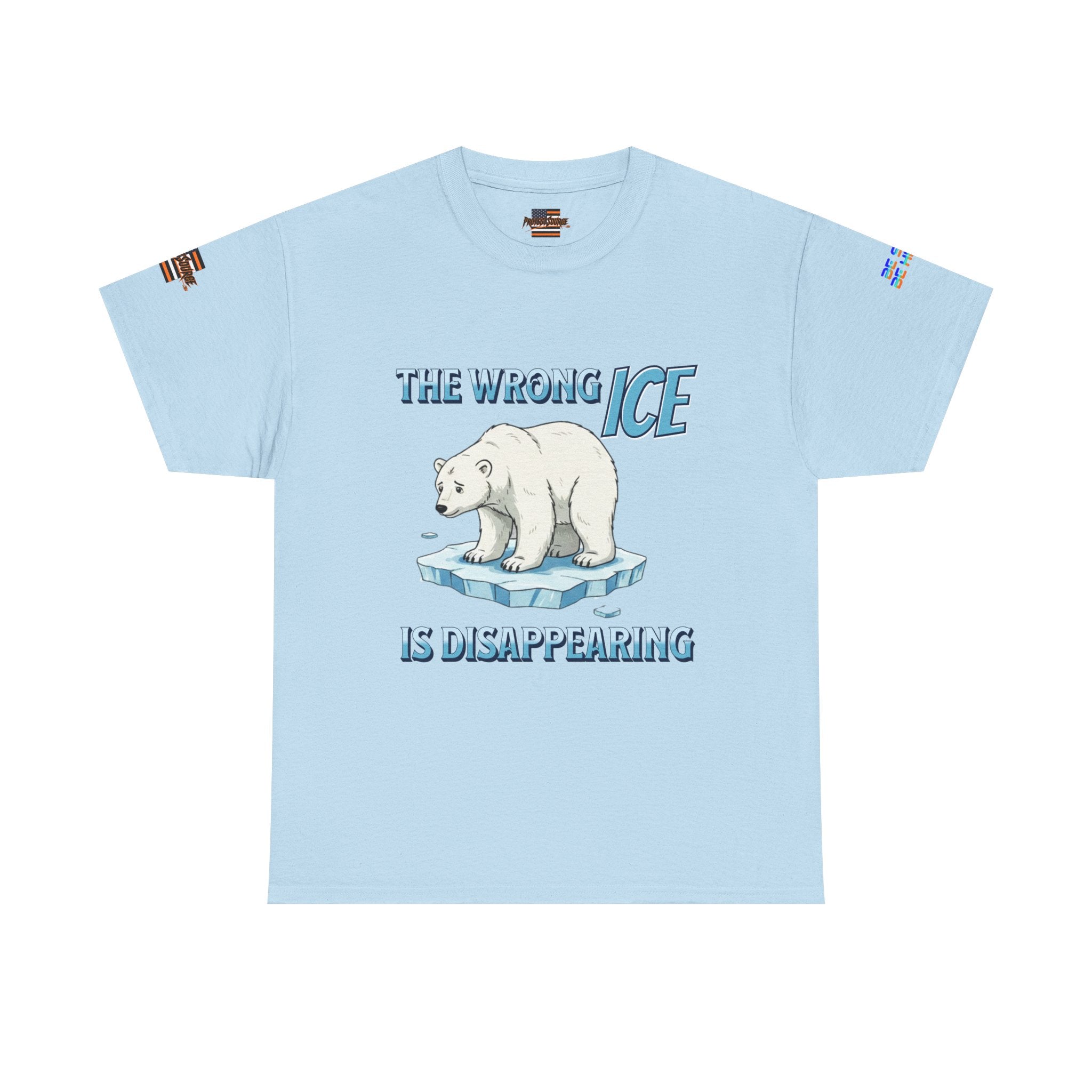 The Wrong ICE is Disappearing Unisex Heavy Cotton Gildan Tee, Casual Wear, Gift for Activists, Comfortable Protest Wear