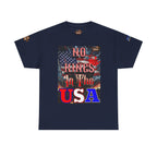 No Kings in the USA Unisex Heavy Cotton Gildan Tee, Casual Wear, Gift for Activists, Comfortable Protest Wear
