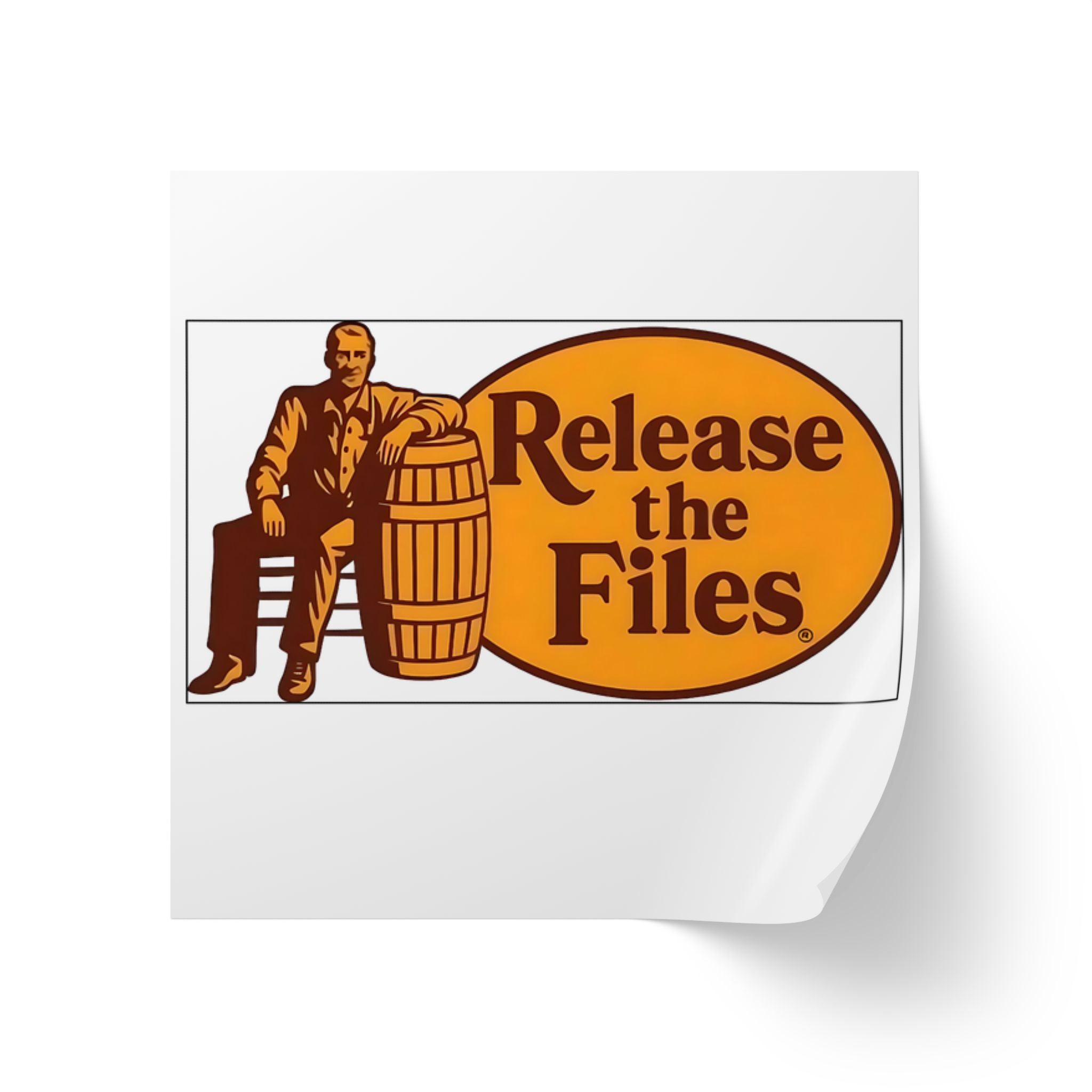 Release the Files Square Sticker Label Rolls