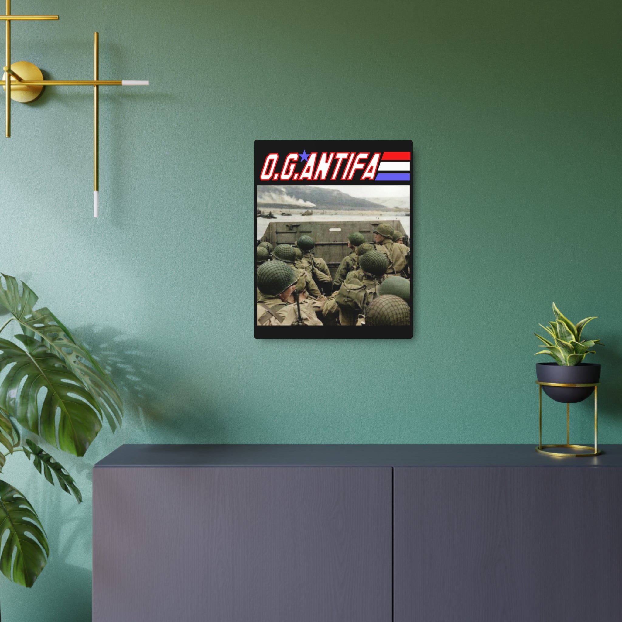 Original Antifa 16" X 20" Aluminum Metal Protest Sign