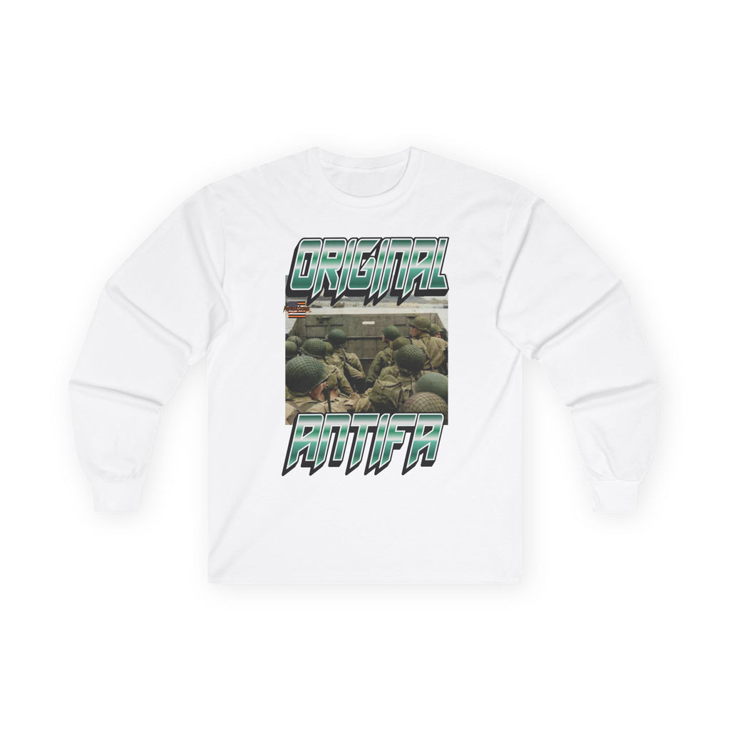Original Antifa Long Sleeve Cotton Gildan Tee